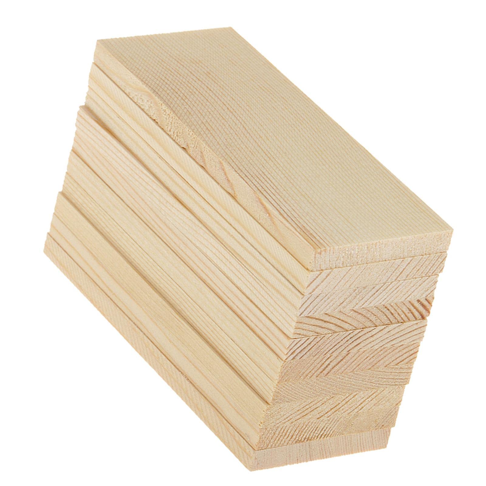 16 stuks 10 cm grenenhout, rechthoekig, voor knutselwerk, modelleren