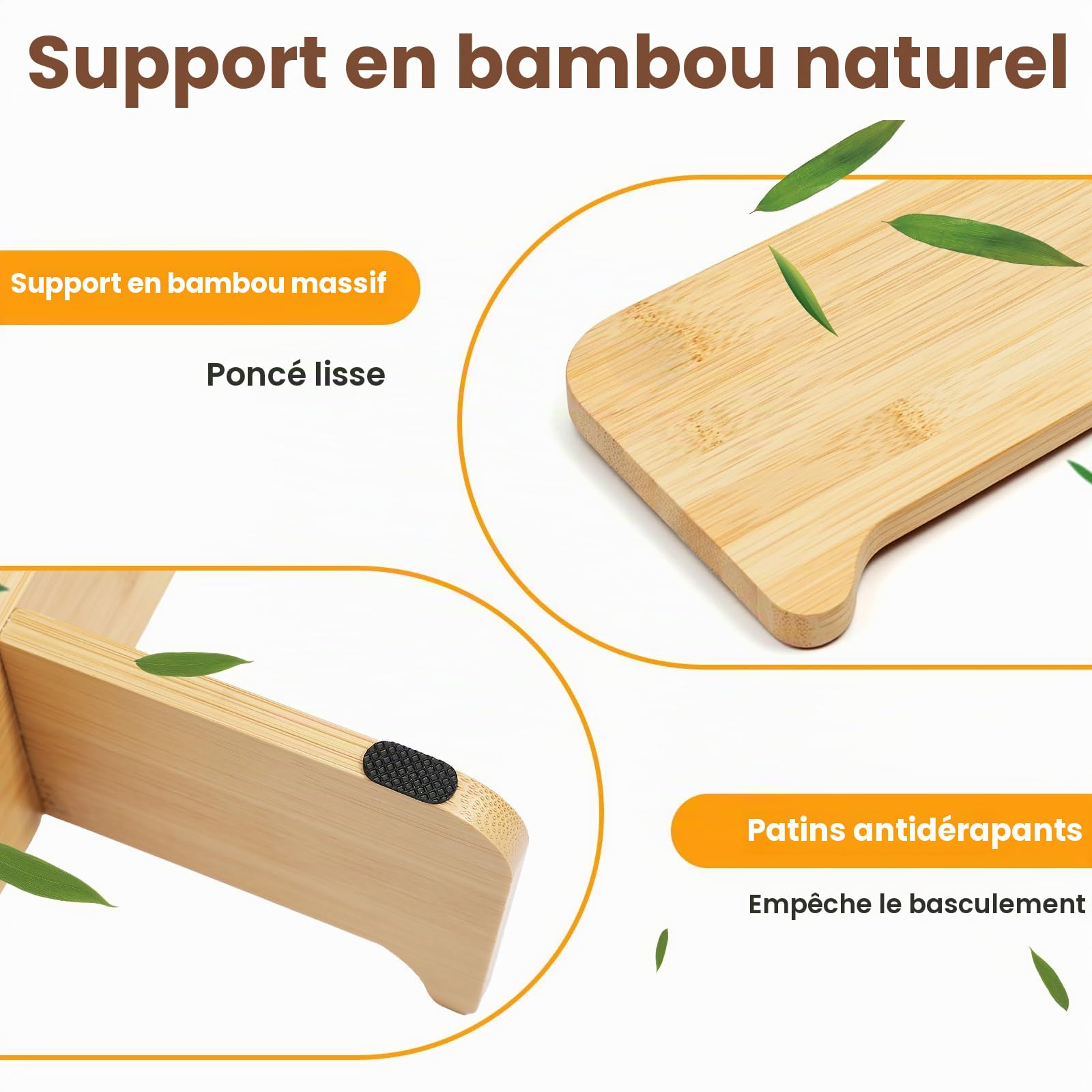 PETTOM Gamelle Anti Glouton Chat Céramique Surélevée avec Bambou Support, Anti Vomissements Gamelle pour Chat Manger Lentement pour Aliment Sec Humide (Blanc, Baleine)