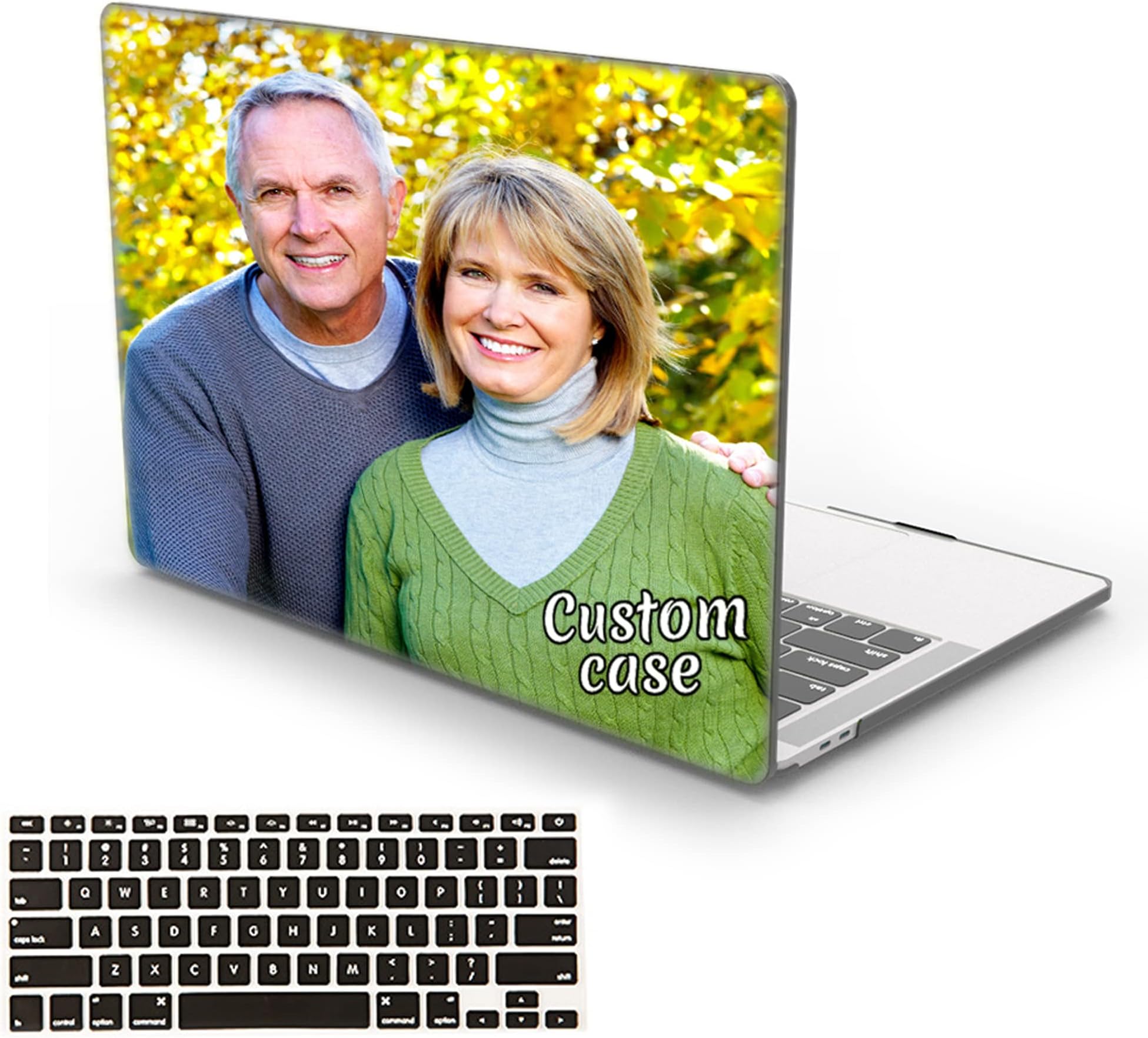 SHUMEI Custom Personalized Photo Case for MacBook Pro, Compatible with MacBook Pro 13 inch Model A1278 2009-2012 Release, Plastic Clear Hard Shell Picture Cover