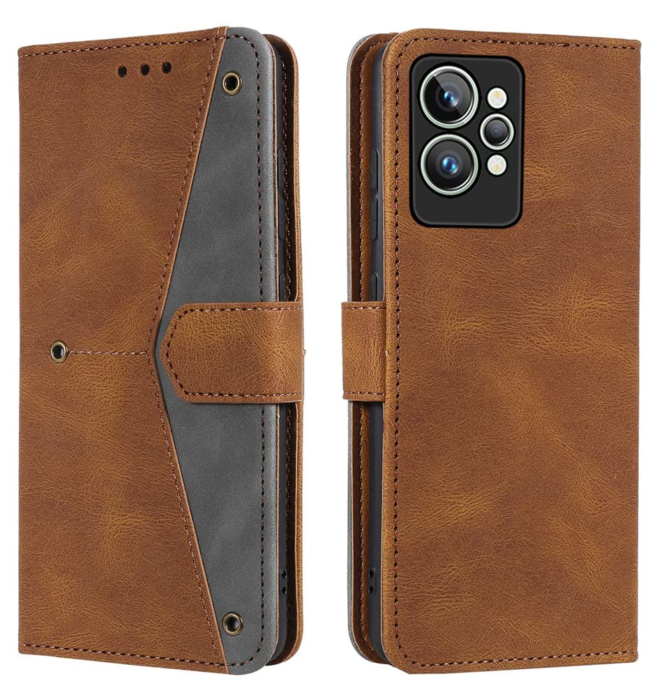 AUTO FOCUS Faux Leather Back Case Flip Cover for Realme GT 2 Pro with ID Card Slot | Foldable Stand | 2 ID Card Slot | 1 Cash Slot - Executive Brown, 20062 (B0C5D4WBLT) Amazon Price History, Amazon Price Tracker
