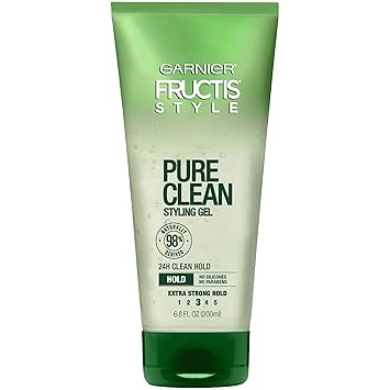 Garnier Fructis Style Pure Clean Styling Gel, All Hair Types, 6.8 oz. (Packaging May Vary)