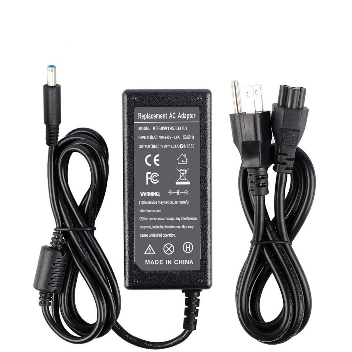 19.5V 3.34A 65W AC Charger Compatible With Dell Inspiron 15 5000 7000 Series 5555 5567 5558 5559 5755 5758 7558 7568 7569 7579,Inspiron 13 7000 Series