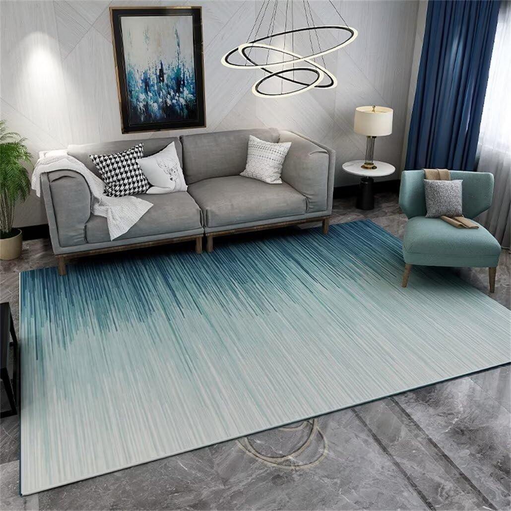 Tapis chambre ado et fille bleu grand format pour créer un cocon doux