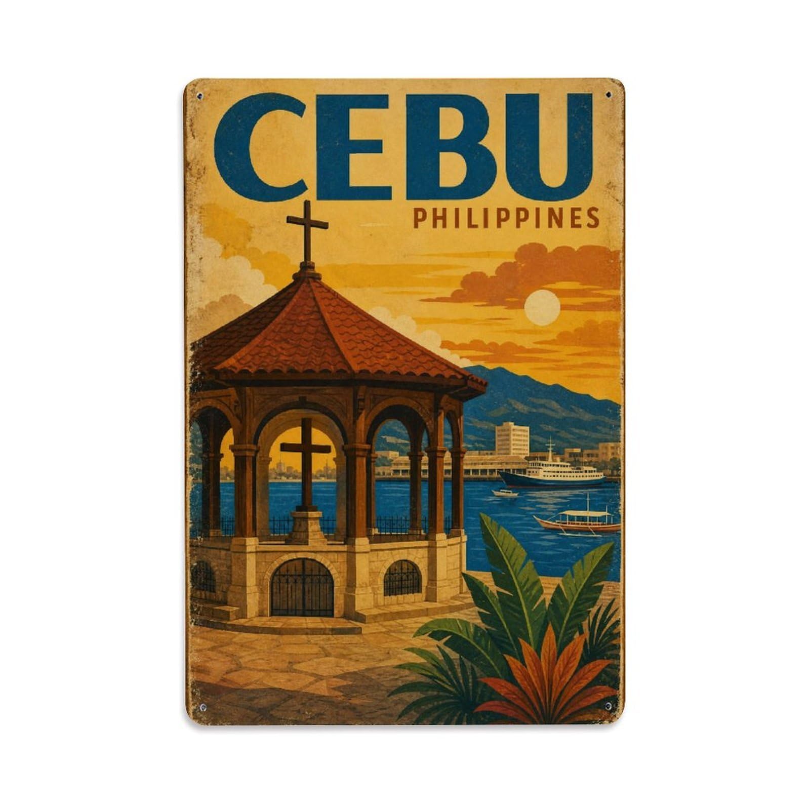 Fqcyn Style Metal Tin Sign Travel Vintage Philippines Cebu