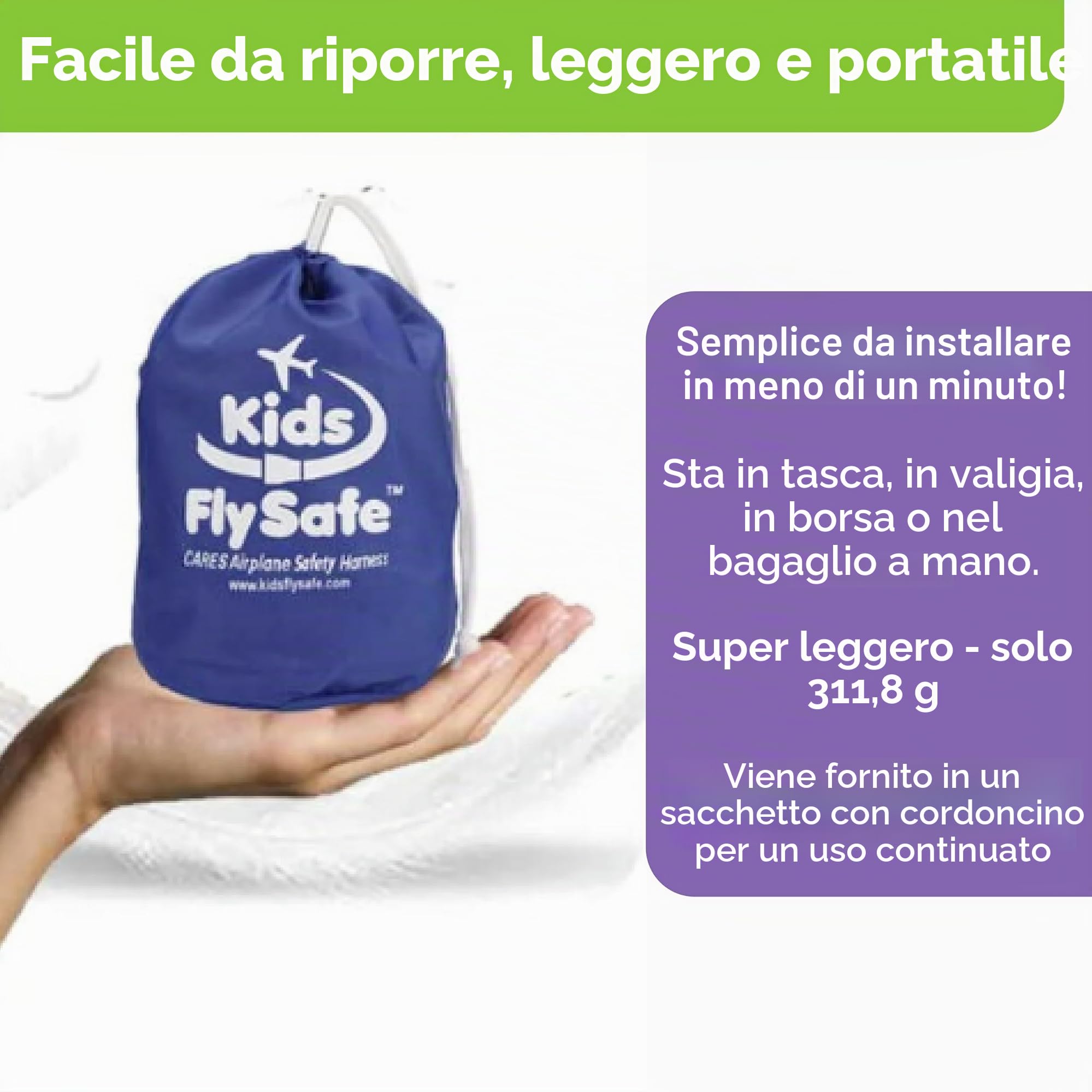 Cares, Cintura per l’aereo, Per bambini