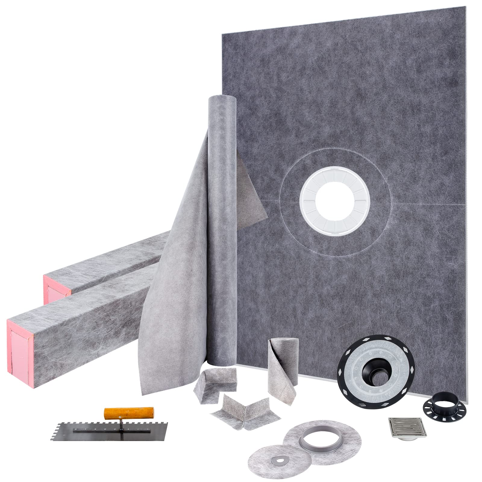 Buy VEVOR Shower Curb Kit, 38"x60" ABS Watertight Shower Curb Overlay