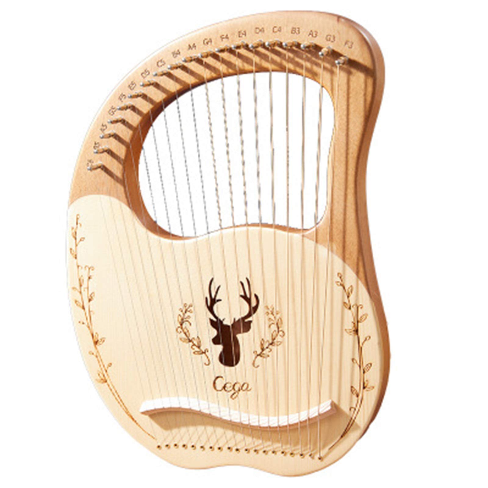 Amazon | ハープ 19文字列Lyre Harpソリッドウッドハープポータブル