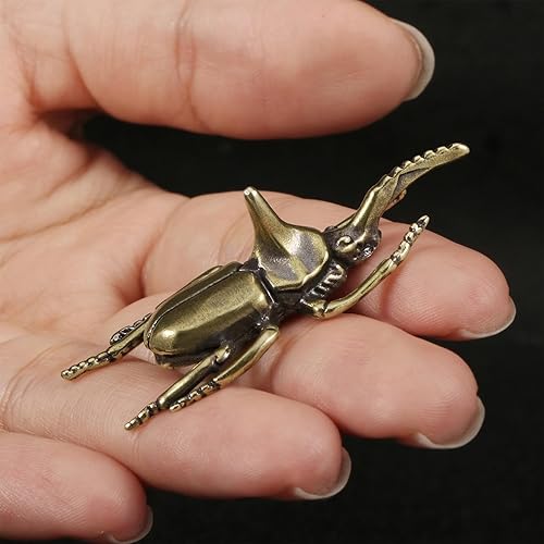 Miniatura 7 de 3 piezas de escultura de hormiga, libélula, escarabajo, té de metal sólido, adorno de insecto, mini hormiga, libélula escarabajo, figura en