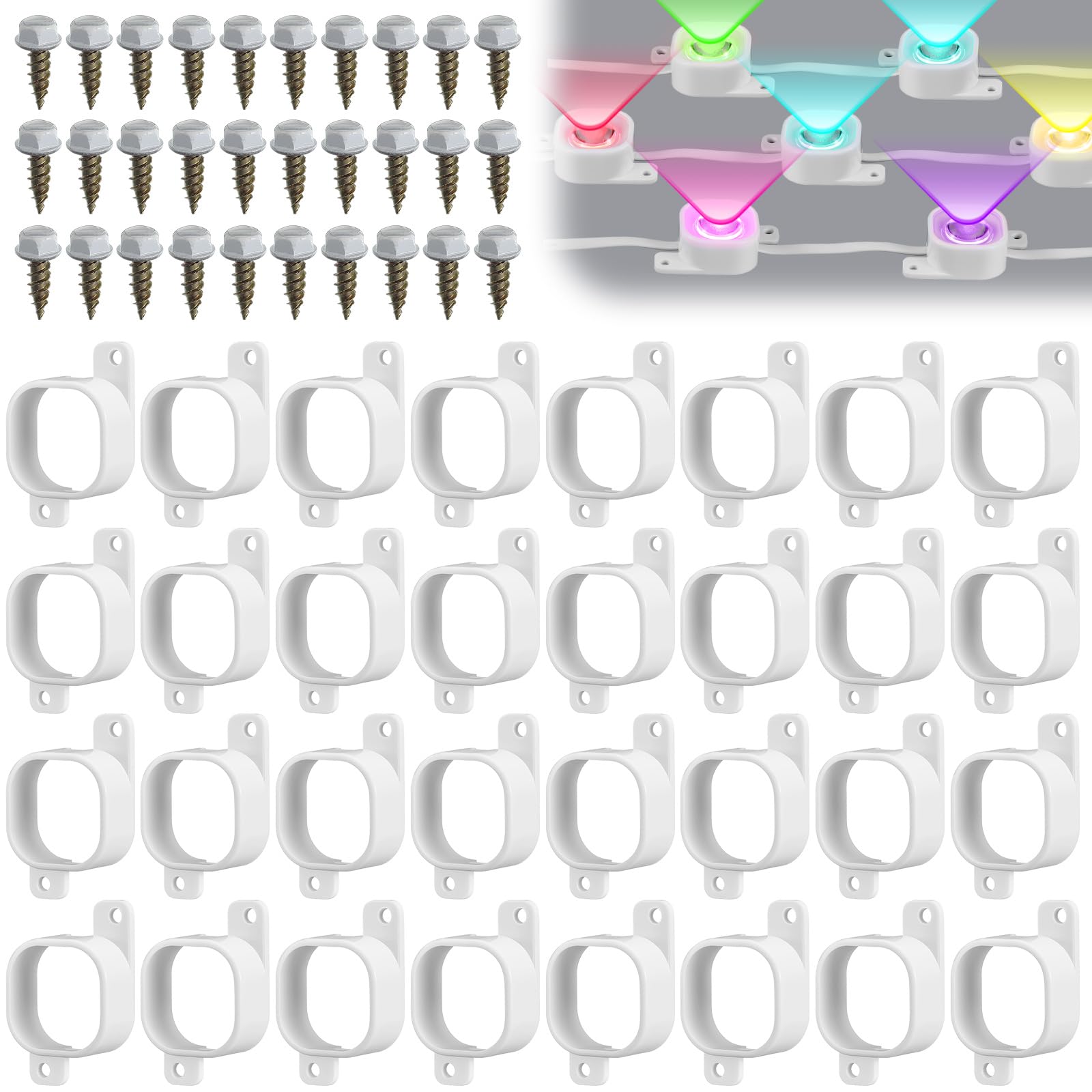 Beeveer 80 Set Light Clips Compatible with Govee H706 H806 Pro Lights