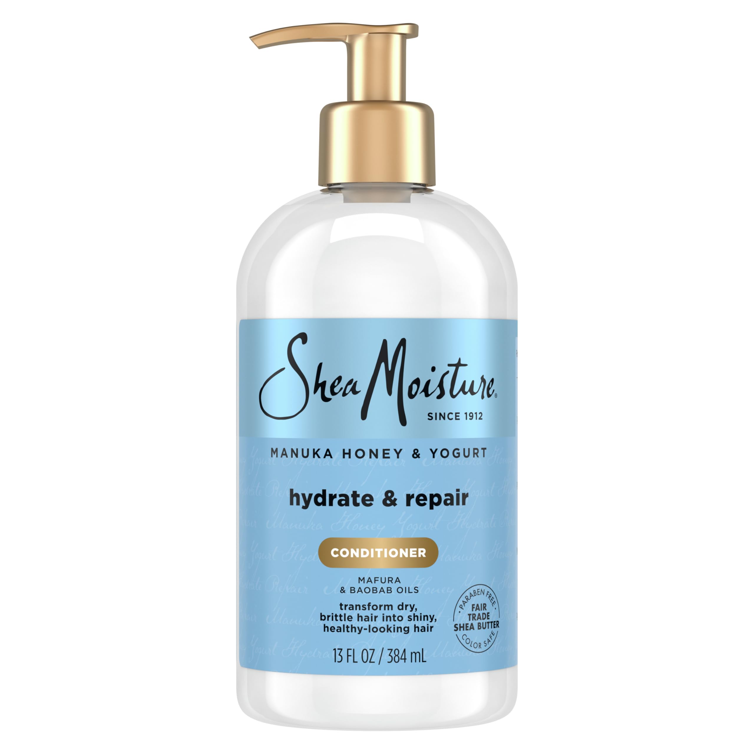 SHEA MOISTURE Manuka Honey and Yogurt Hydrate Plus Repair Conditioner For Unisex 13 oz Conditioner, White, 13 Fl Oz (Pack of 1)