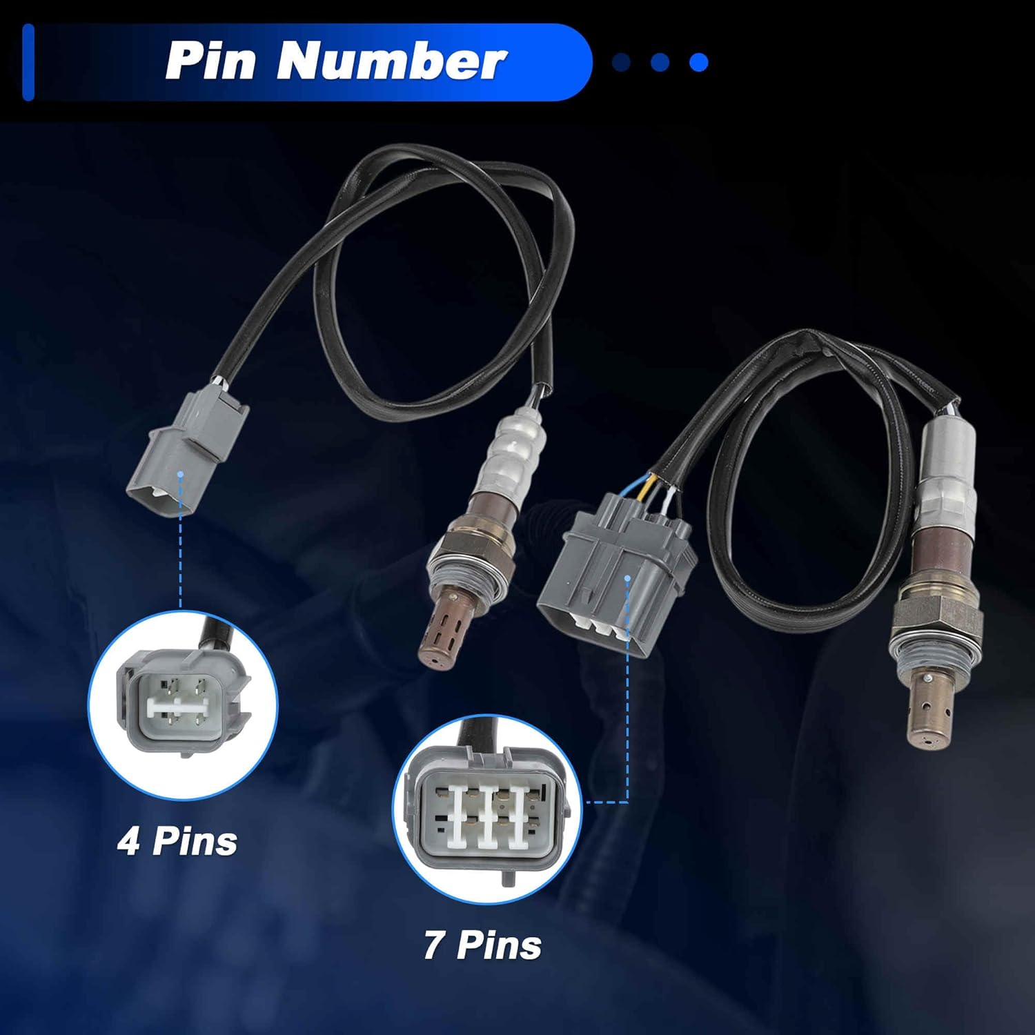 ACROPIX Upstream Downstream Oxygen Sensor for Honda Accord V6 3.0L 2003-2007 for Honda Pilot V6 3.5L 2005-2008 25024346/25024391/25025001 4pcs