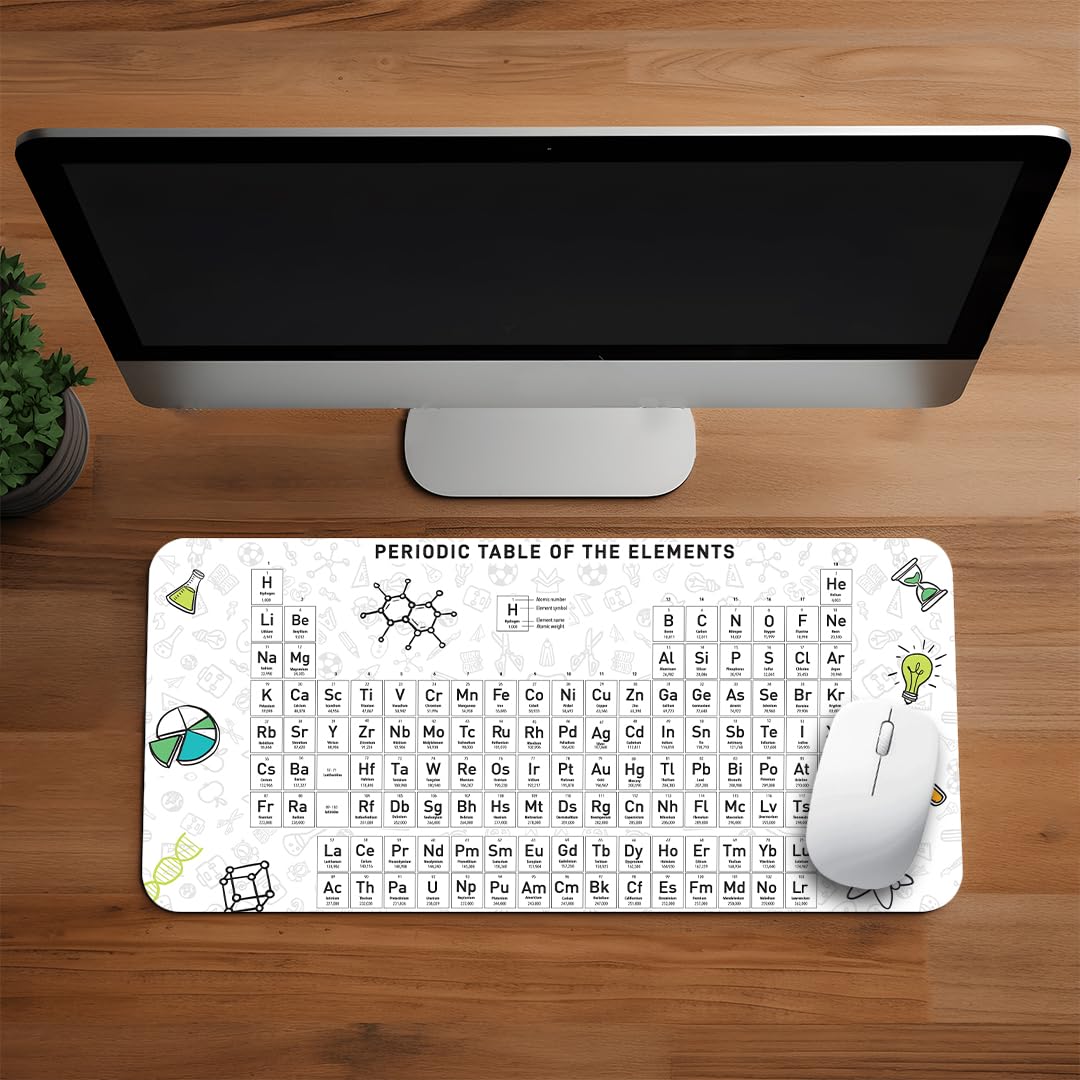 ZORI Periodic Table Element Nonslip Natural Rubber Base Mouse pad for Laptop,Computer for Work from Home/Office/Gaming |Anti-Skid, Anti-Slip, Waterproof Mousepad (580x 280mm Thickness - 3 mm)-image-38
