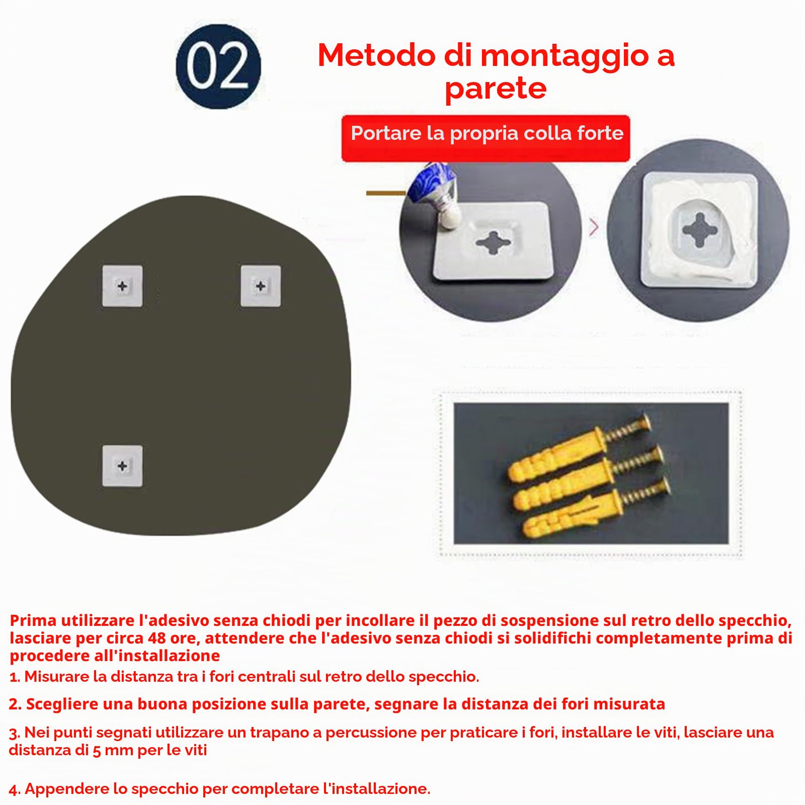 Specchio Irregolare, Set di 3, Specchio da Parete Asimmetrico, Specchio da Bagno, Specchi Decorativi, for Soggiorno, Bagno, Camera da Letto, Decorazione da Parete for Ingresso