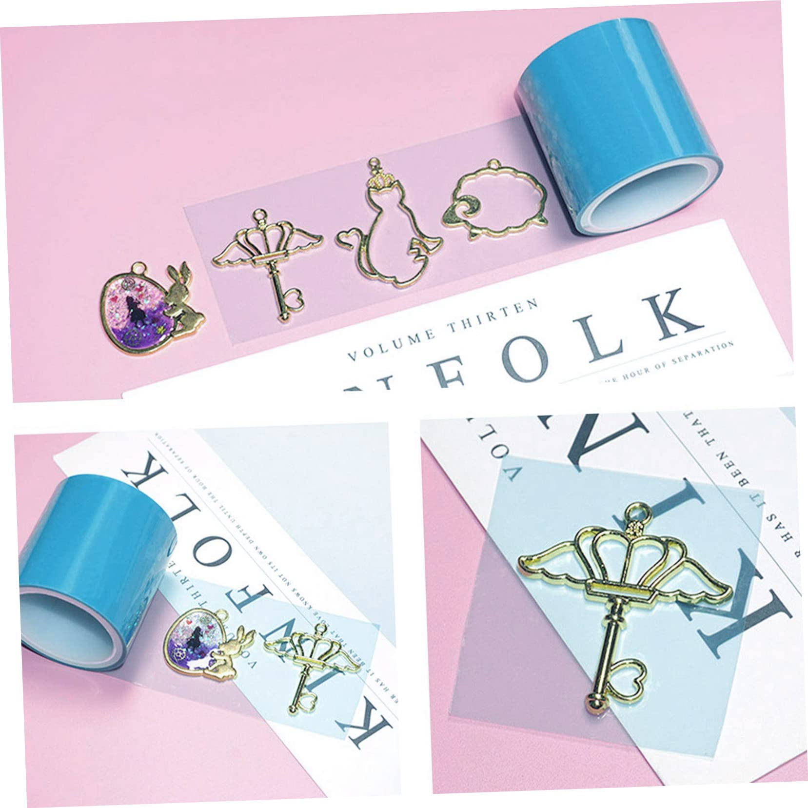 SHINEOFI 12pezzi Traceless Adhesive Tape Nastro Senza Traccia Blu Per Artigianato e Decorazioni Nastro Per Creazioni e Riparazioni Flessibili
