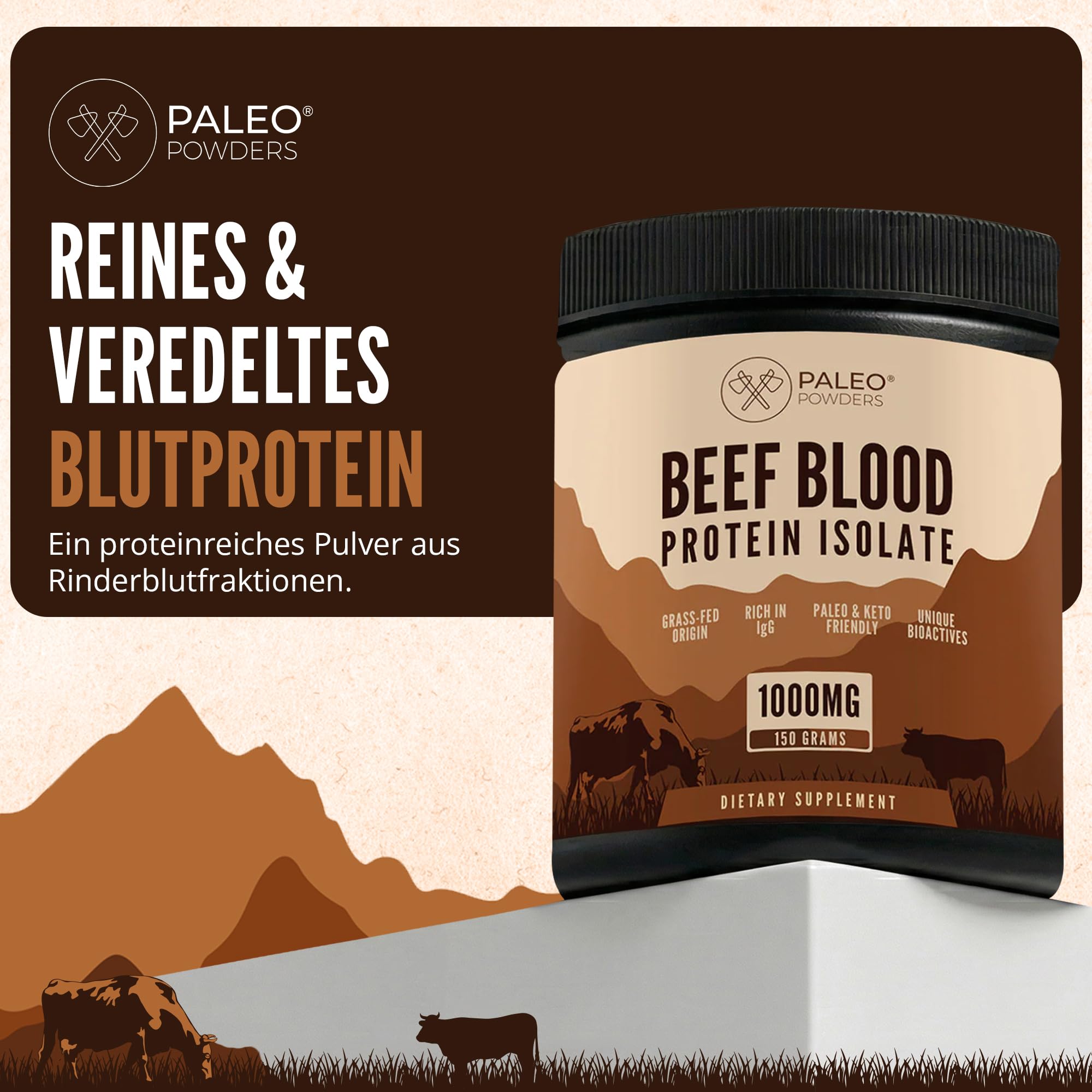 Isolat de Protéine de Sang de Bœuf, 150 g