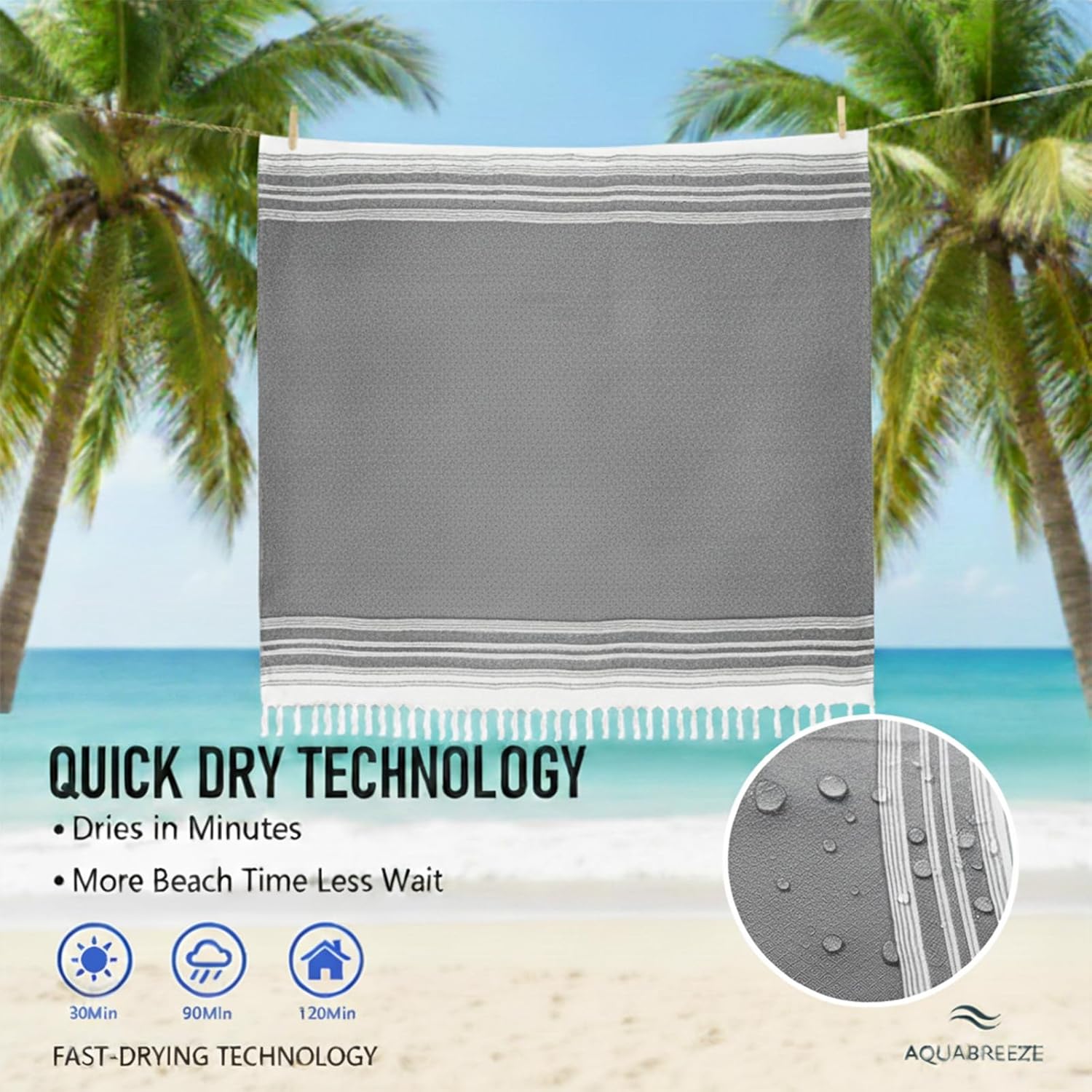 Oversized Turkish Beach Towel Blanket Cotton Giant XL Sandproof Towels Huge Linen XXL Extra Large Big Throw Quilt Blankets for Adults Cloud Travel Camping Glamping Accessories Essentials - Image 5