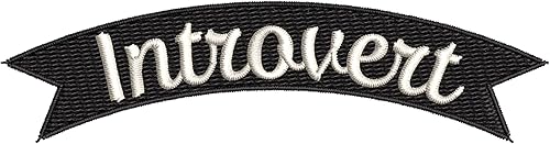 Introvertido  Parche bordado estilo rockero de alta calidad para planchar o coser  Máscara de riesgo biológico de distancia social humor divertido