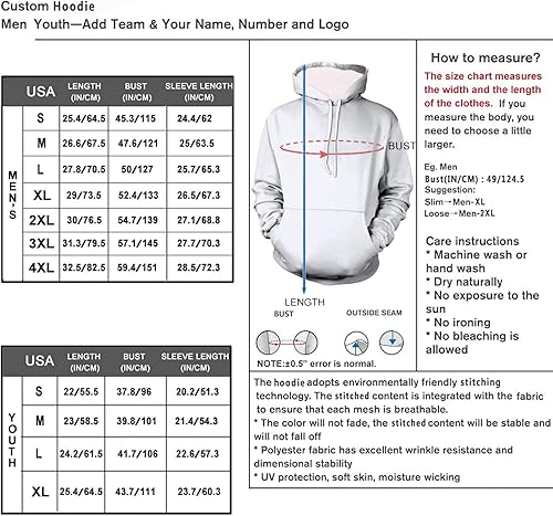 Miniatura 3 de Custom Hockey Men's Hoodies Gifts for Men Women Youth City Fans Pullover Hooded Sweatshirt Customize Hip Hop Name & Number