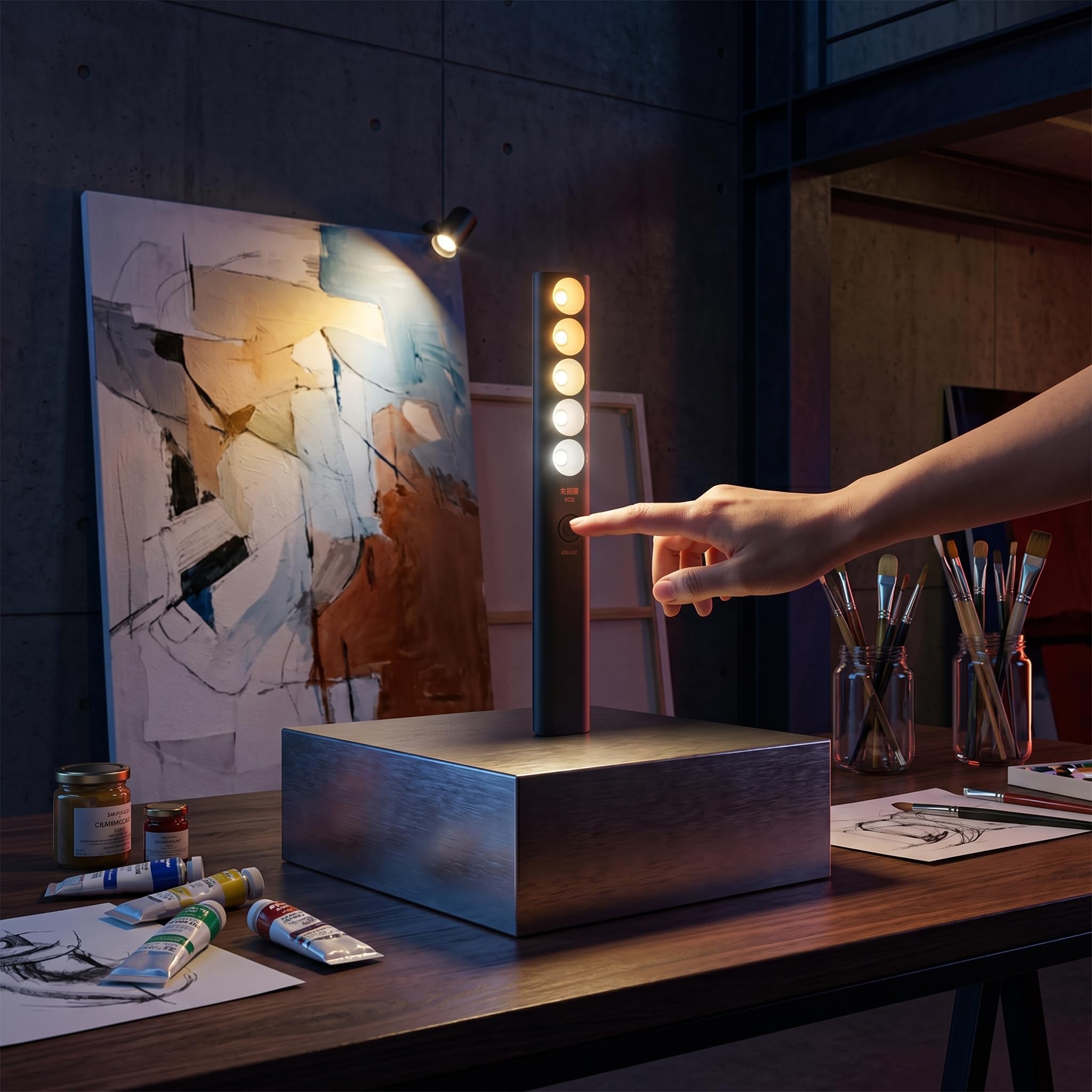 Farbtemperaturlampe Tragbare Stick 6 Modi Zauberstab Licht für Professionelles Fülllicht, USB -Typ C, 2700k -6000k
