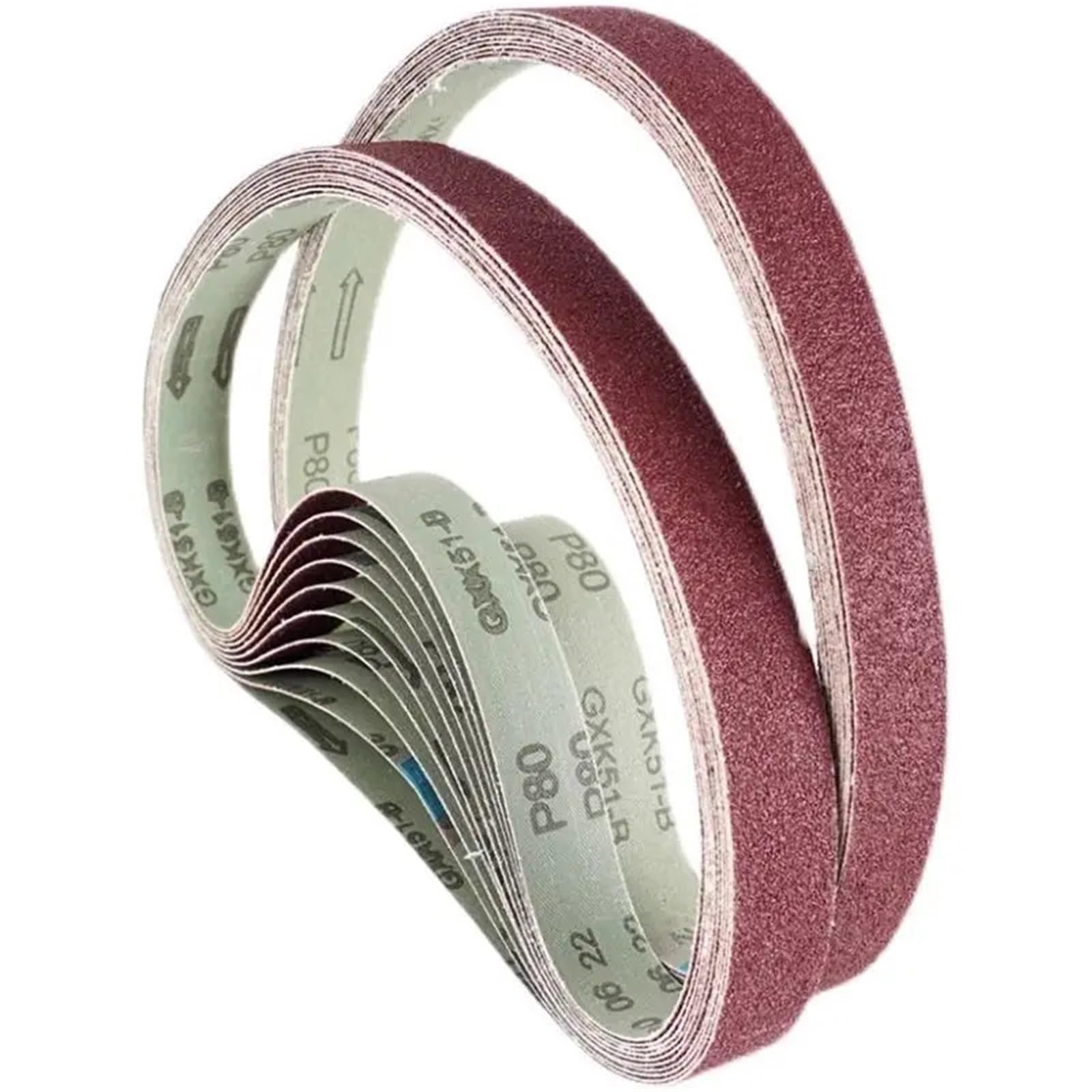 Pasy szlifierskie, Taśmy szlifierskie 10 szt. 457x13 mm Ziarnistość 40-1000 Do szlifierki taśmowej Polerowanie drewna i metalu(Random Mix 10pc)