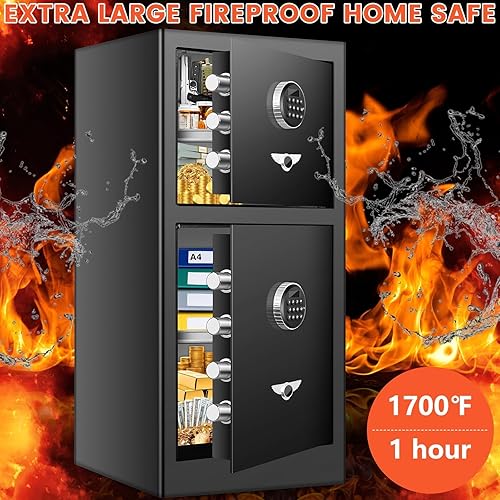 Miniatura 4 de 【2024 Nuevo】7.6 pies cúbicos Caja de Seguridad Extra Grande para el Hogar a Prueba de Fuego e Impermeable con [DOBLE SEGURIDAD], Caja de Seguridad