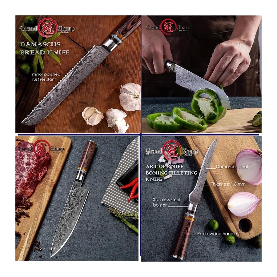 Kitchen-Knife-Sets-7-PCS-Damascus-Knife-Set-vg10-Japanese-Damascus-Steel-Kitchen-Knives-Full-Chefs-Set-Family-Cooking-Tools-MAYiT2855 Kitchen Knife Sets, 7 PCS Damascus Knife Set vg10 Japanese Damascus Steel Kitchen Knives Full Chef's Set Family Cooking Tools, MAYiT2855