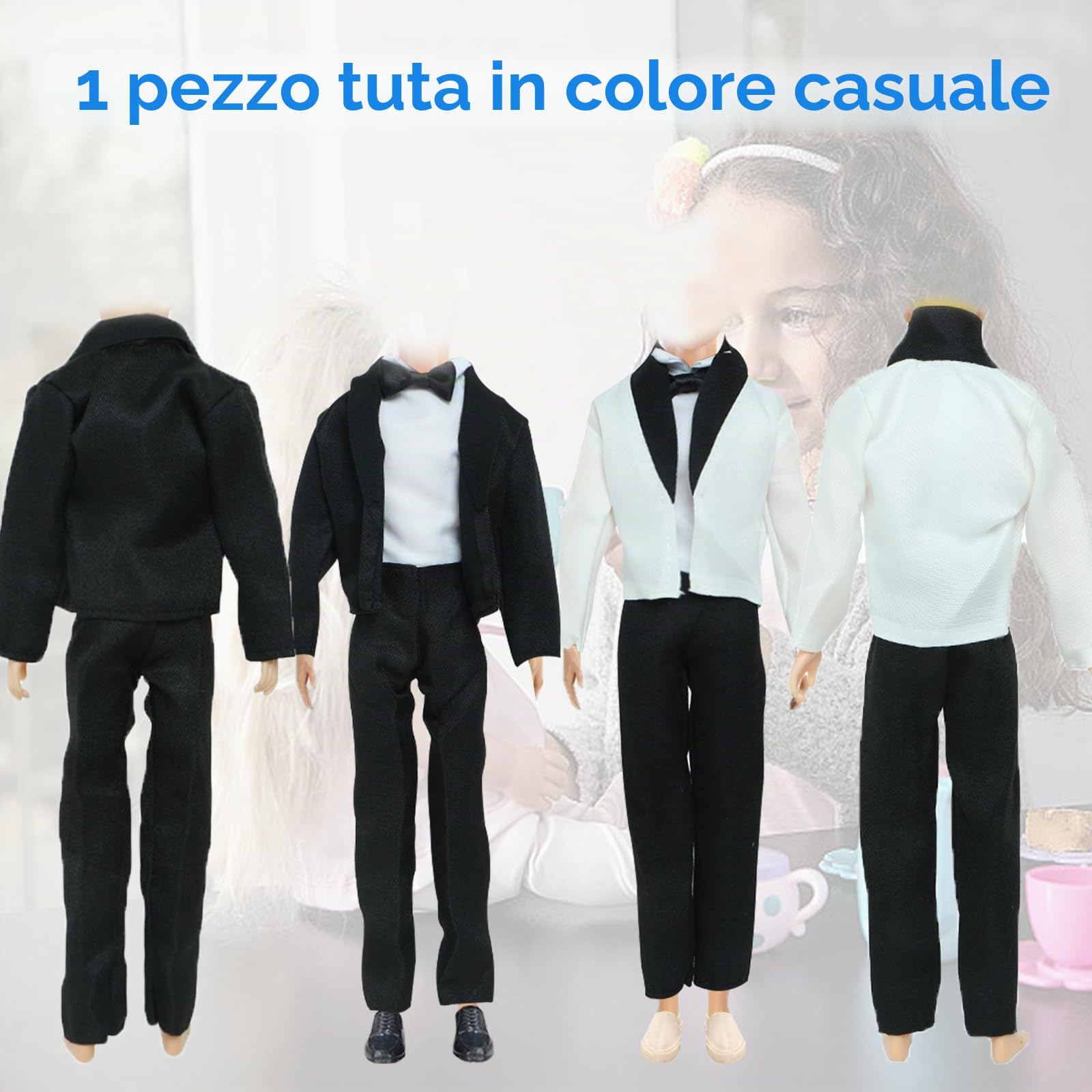 Generic 26 pezzi vestiti per bambole compatibili con Ken: tuta, abbigliamento casual, pantaloni, scarpe, appendiabiti, auricolare, paddle board per bambole da 11,5 e 12 pollici, tema spiaggia