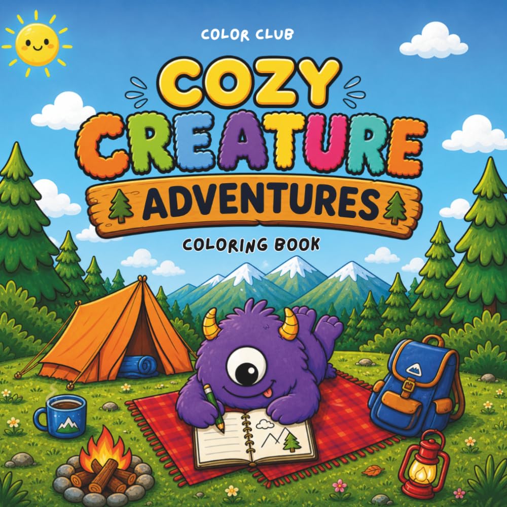 Cozy Creature Adventures: Coloring Book