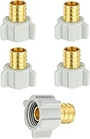 Vista 19 de EFIELD 1/2 Pulgada Pex X 7/8 Pulgada Tuerca de Esférico de Inodoro Adaptador Recto Giratoria, Conexión de Plomería de Latón, (PEX1807307)