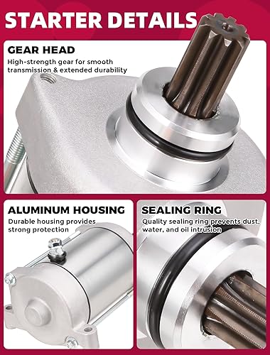 Miniatura 5 de Motor de arranque para Yamaha Raptor 700 700R Viking 700 VI Rhino 700 Wolverine 700 1S3-81890-00-00 2MB-H1890-00-00