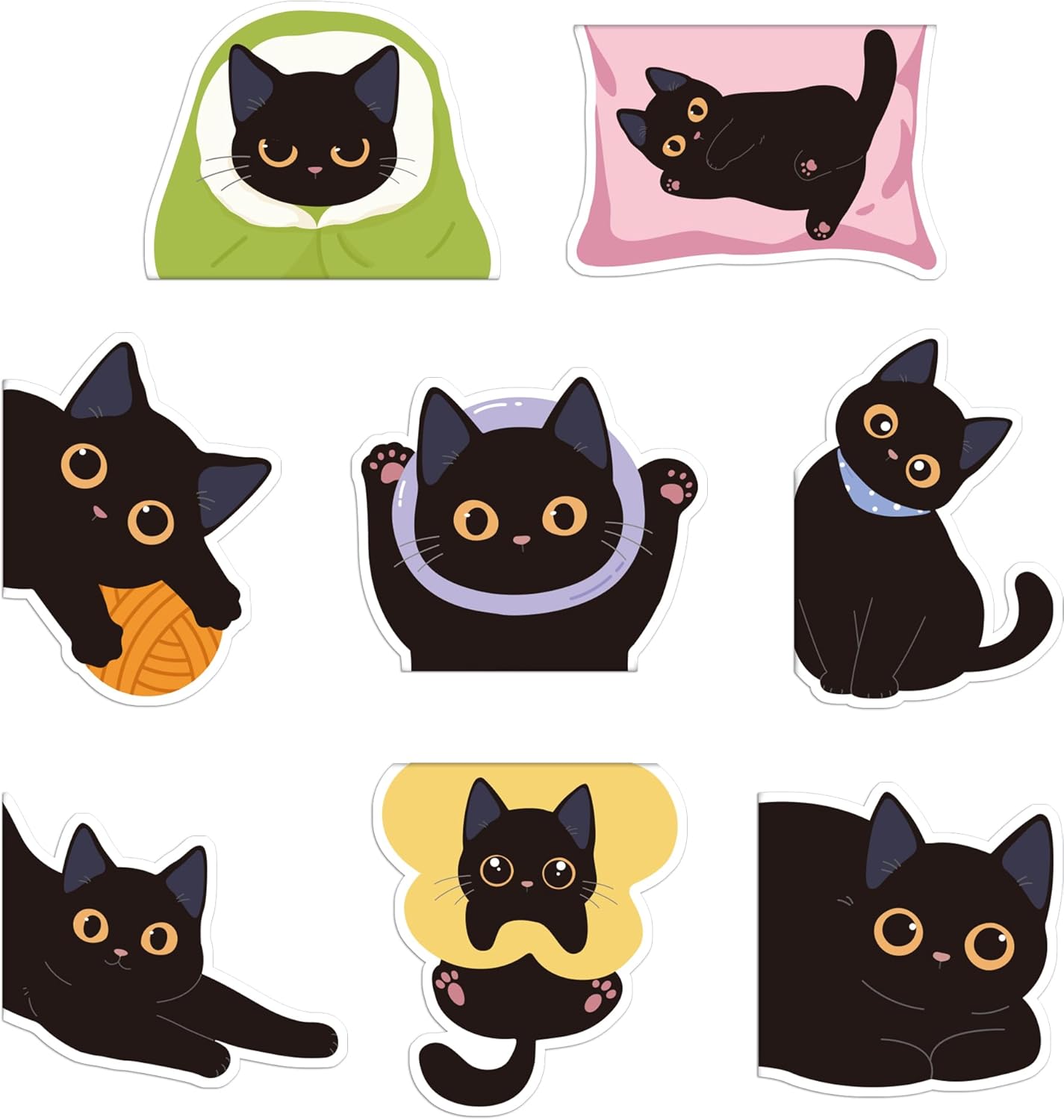 Cats Magnetic Bookmarks Gifts - 8 Pcs Black Cute Bookmark for Women Pet Animals Lovers Students Funny Page Clips Office Reading Accessories Bookworms Gift for Birthday Christmas - Image 2