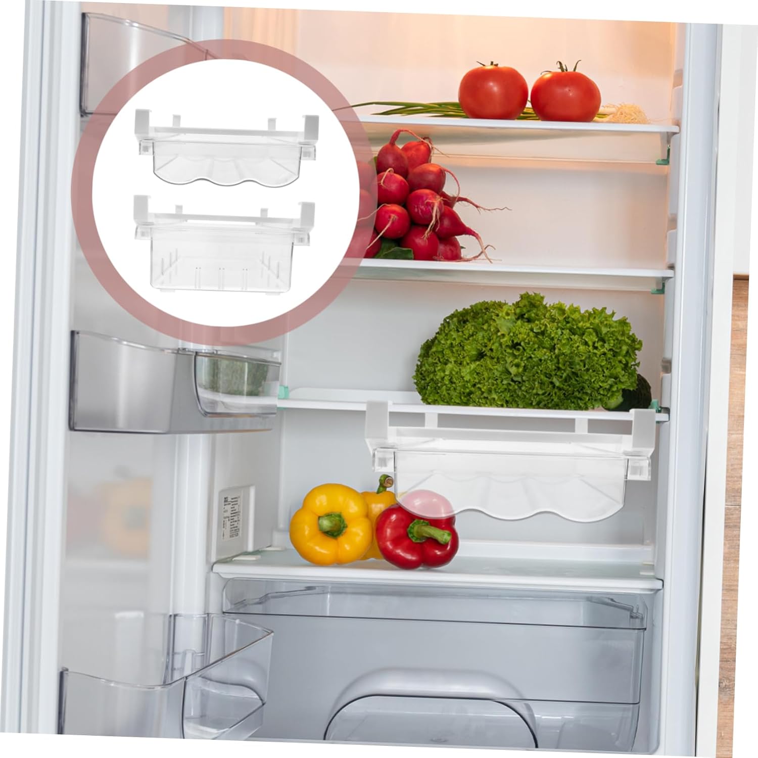 2-Pack Egg Holder for Refrigerator 18-Egg Capacity Storage Tray Multi-Function Organizer Stable Design for Easy Access