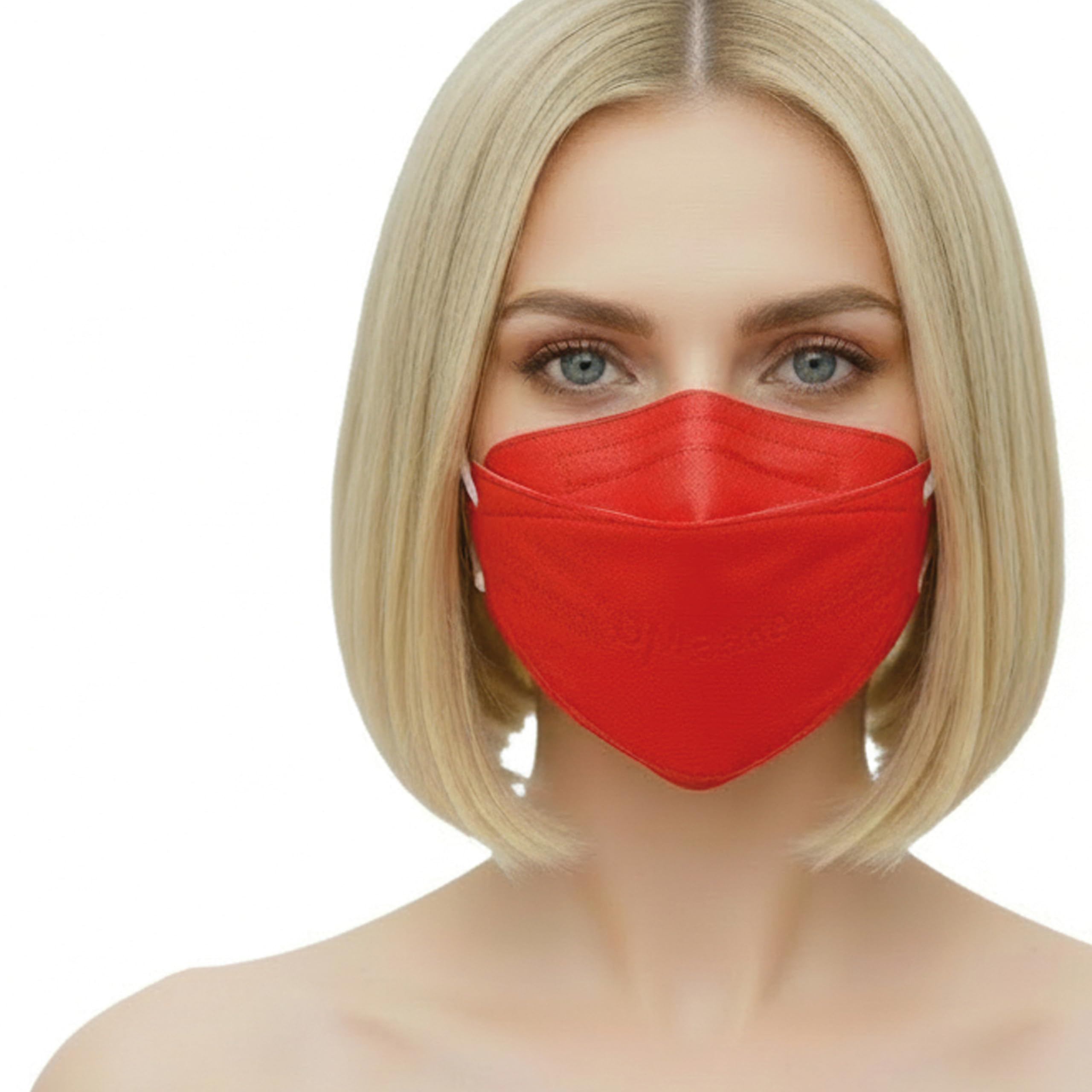 kela 20 pieces red FFP2 Respirator Mask with Free Ear Loop Extension Made in Germany Climate Neutral Breathing Mask with Improved Breathability