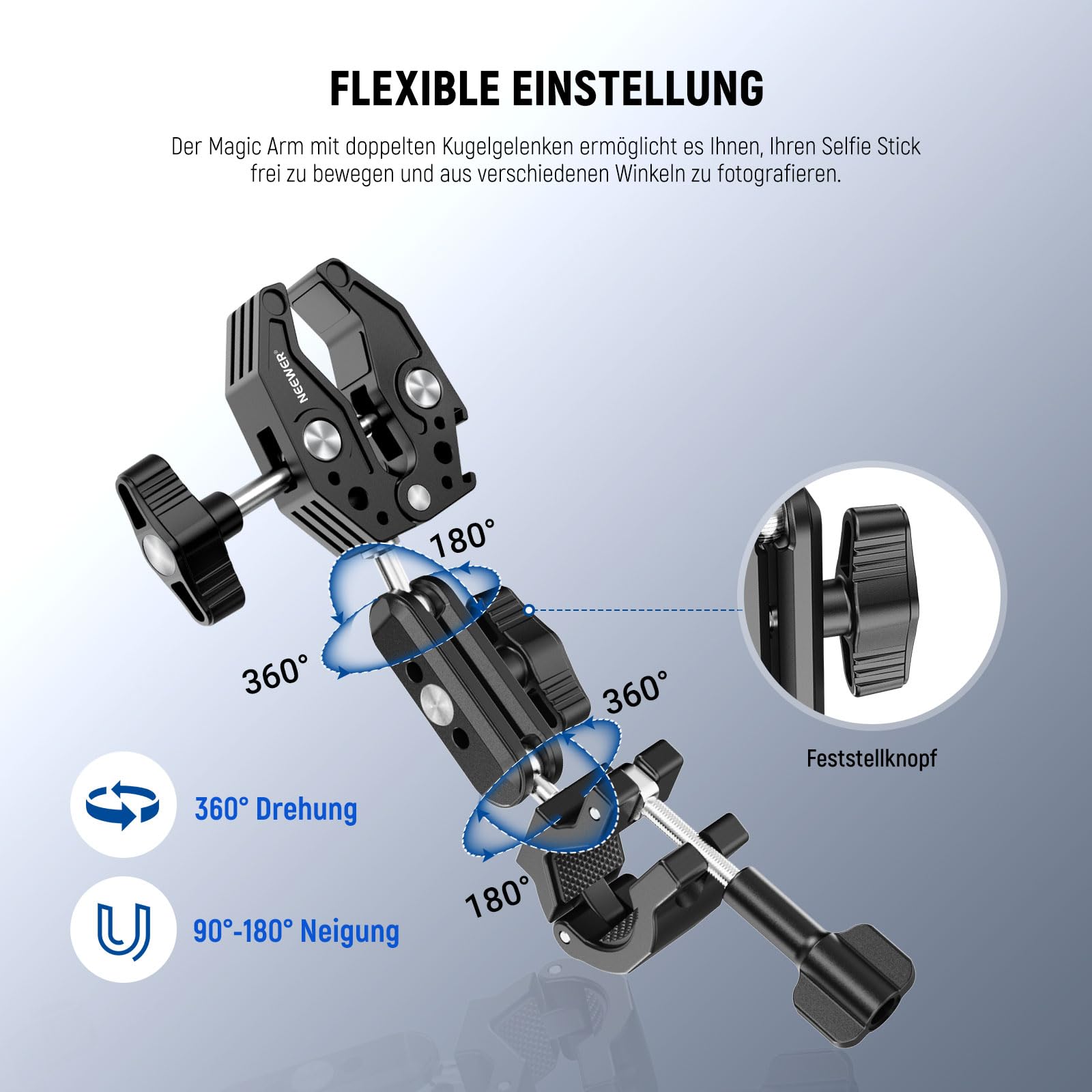 Neewer Motorrad Halterung Zubehör Set – Bild 4