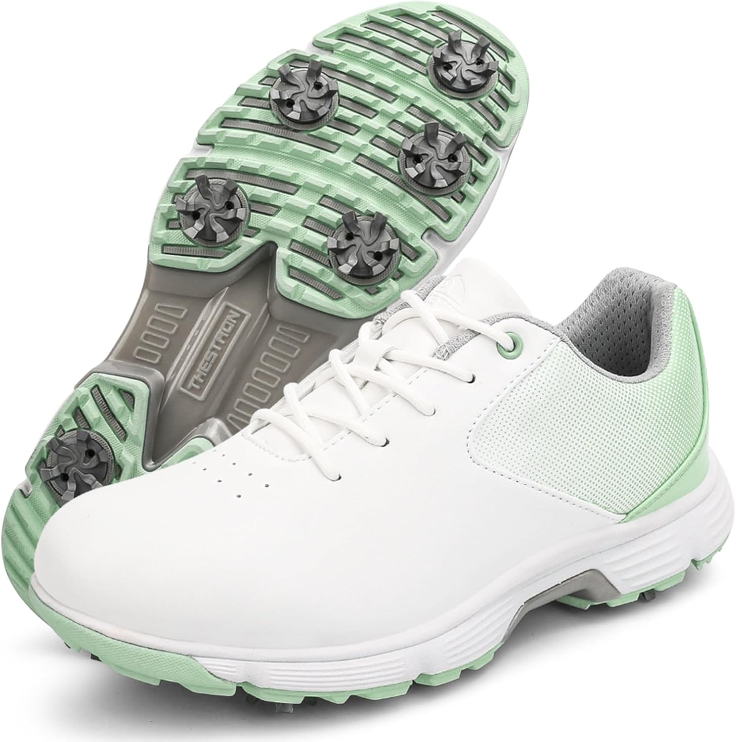 Womens Waterproof 7 Spikes Golf Shoes Lightweight Non-Slip Breathable Golf Trainers Outdoor