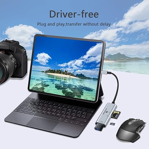 Miniatura 7 de Certificado MFi Lector de tarjetas Lightning a SD para iPhone iPad, cámara QIMIAOUS 3 en 1, visor de tarjetas SD con doble ranura, adaptador de