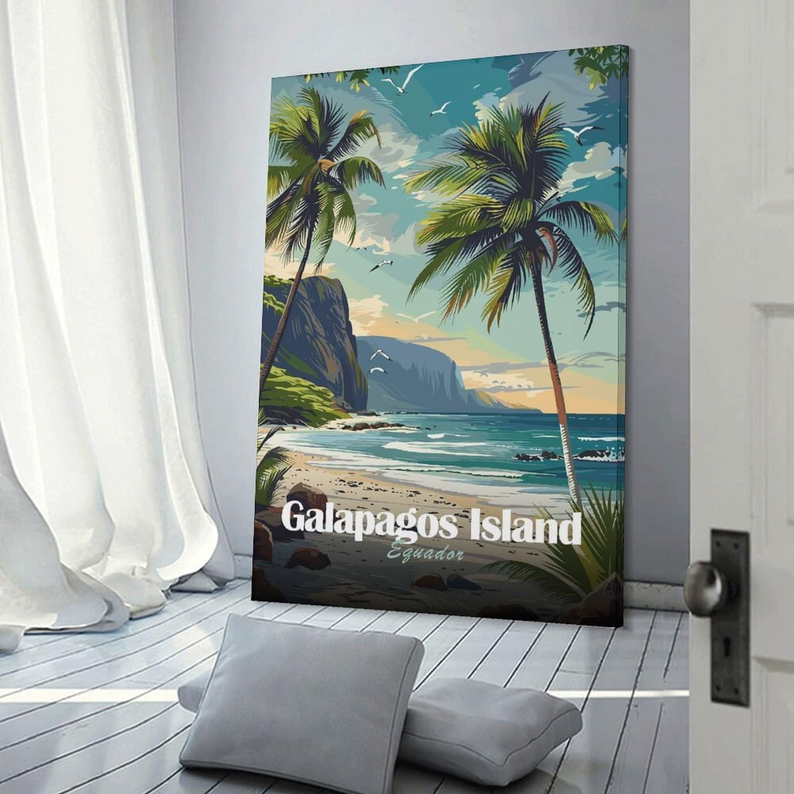 Junmoney Galapagos Island, Ecuador Canvas Art Print, 24x36inch(60x90cm), for Bedrooms, Workspaces And Everyday Interiors, A Flexible Wall Accent for Shared Spaces