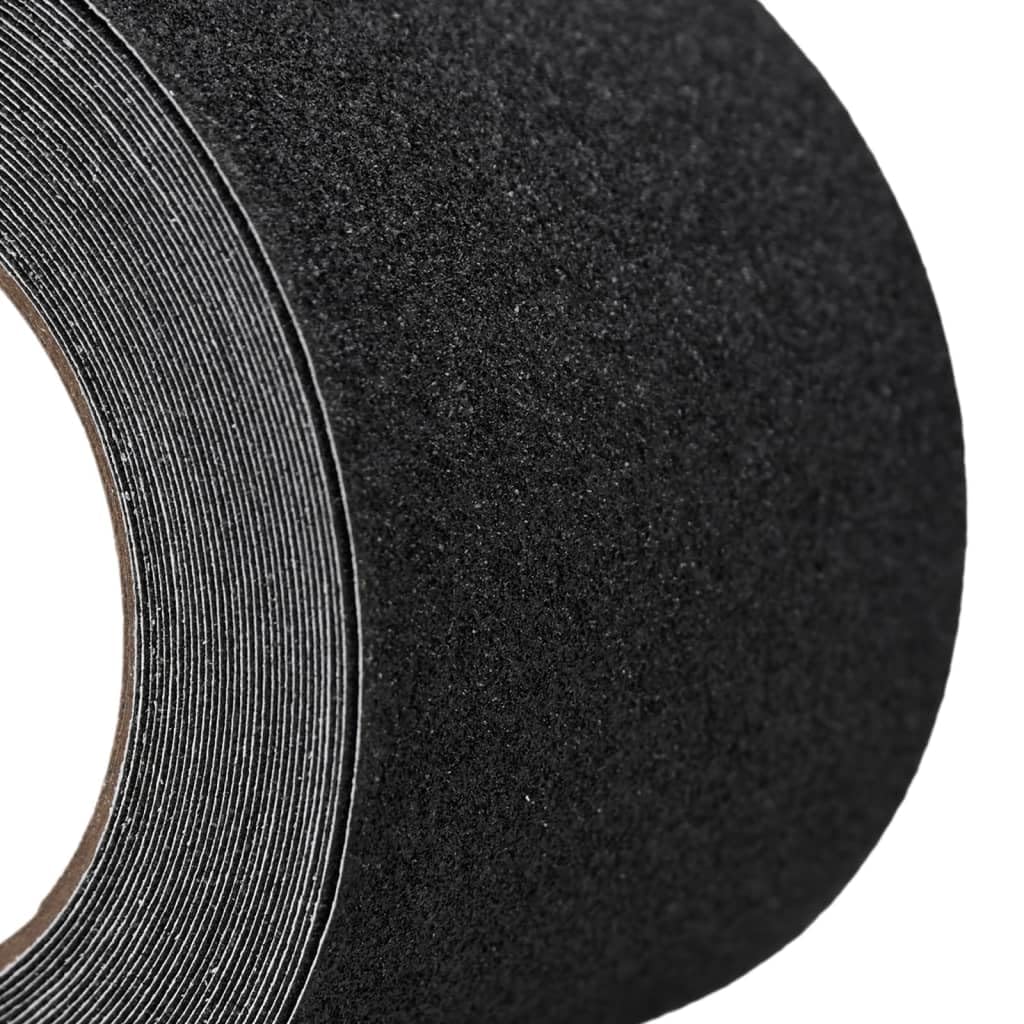 Cinta antideslizante negra 0,1 x 10 m, PVC, resistente a la intemperie, autoadhesiva, antideslizante, para escaleras, azulejos, acero inoxidable, madera, hormigón, versátil, para interior y