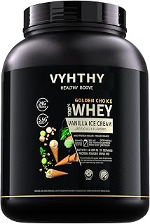 100% Whey Protein Powder, Gourmet Vanilla, 24g of Protein, 29 Servings, 5.5g BCAAs, Less Than 120 Cal., Gluten Free,Low Sugar Protein for Pre Workout or Post Workout, Recovery(36oz)