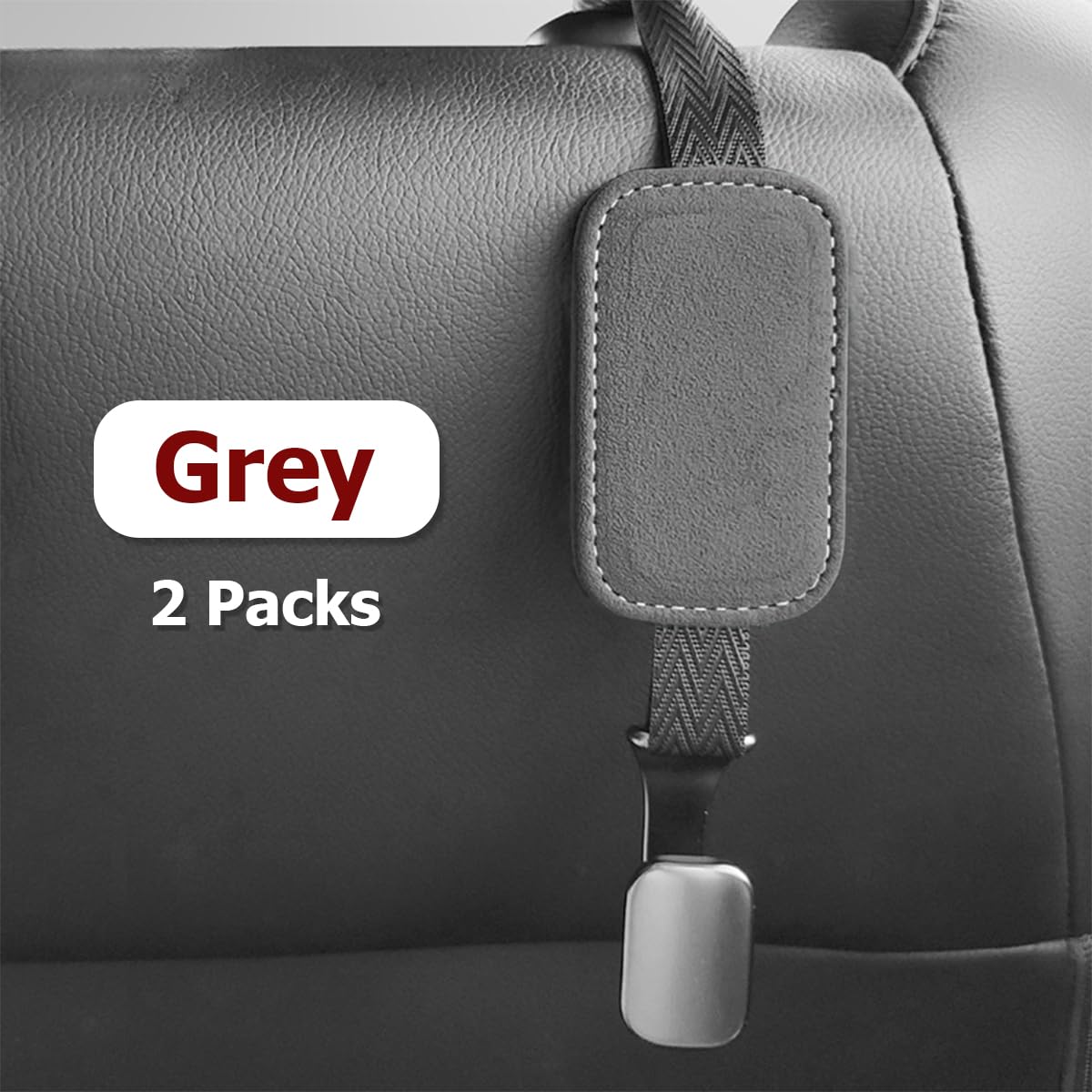 2 Ganci Per Auto Con Fiocco – Organizer Da Sedile Posteriore In PVC – Per Appendere Borse, Cappotti E Ombrelli – Accessorio Universale Decorativo (Bianco, Rosa, Nero) - 3