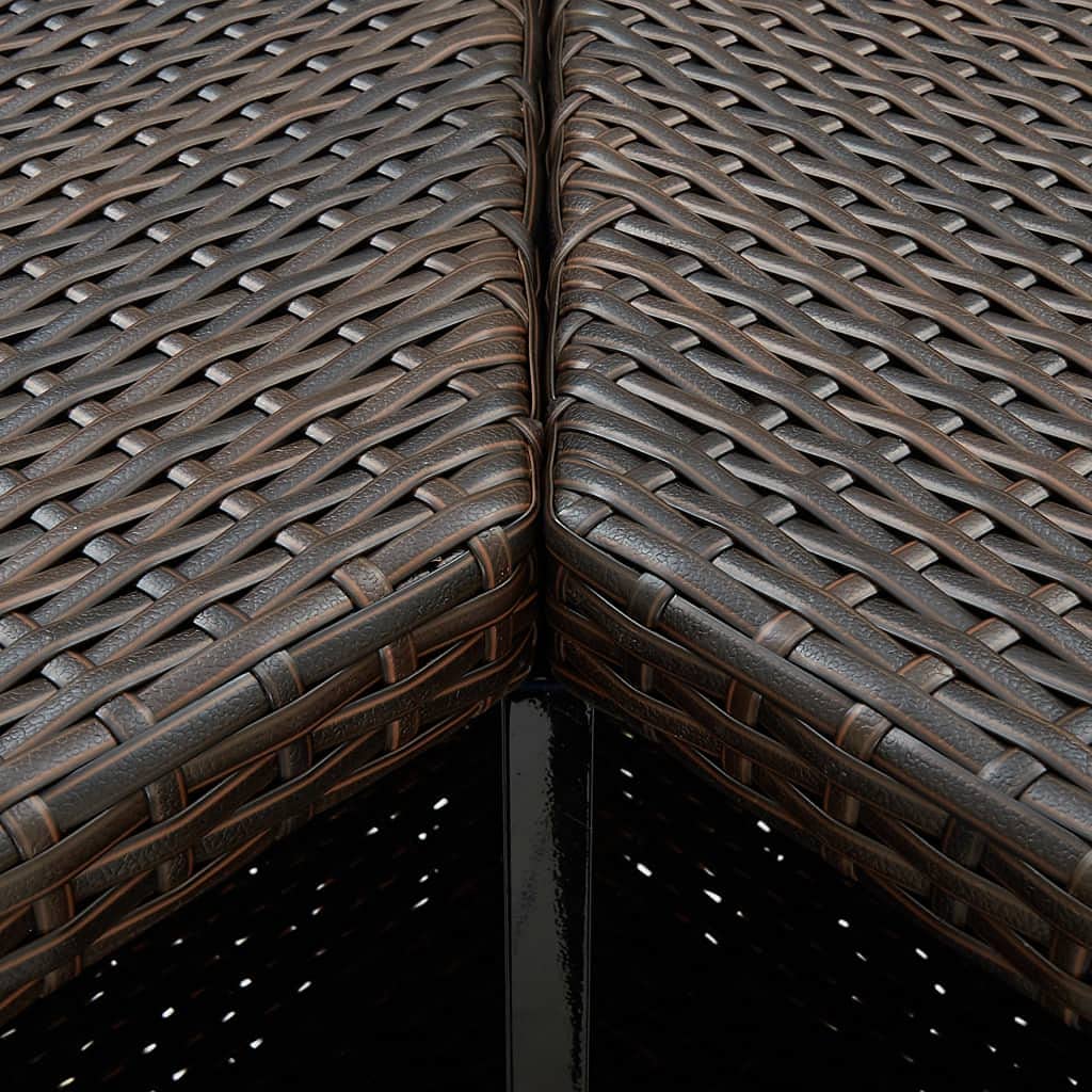 vidaXL Set de Bar para Jardín 4 Piezas y Cojines Asiento Silla Mesa Patio Terraza Barra Bistró Muebles Mobiliario Ratán Sintético Marrón