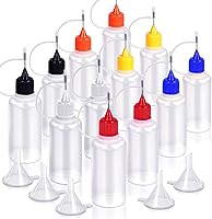 Vista 8 de YGDZ Botellas Aplicadoras de Punta de Precisión, 12 Piezas Botellas de Pegamento de Punta Fina con Aguja de 1 Onza con 5 Mini Embudos