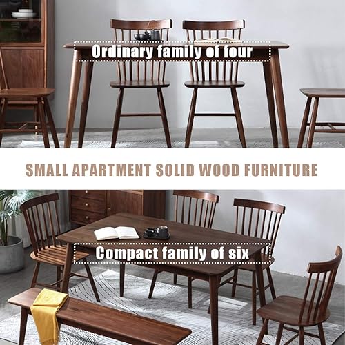 Miniatura 8 de Mesa de comedor de 47 pulgadas, mesa de comedor pequeña para espacios pequeños, mesa moderna para el hogar, mesa rectangular (espresso)