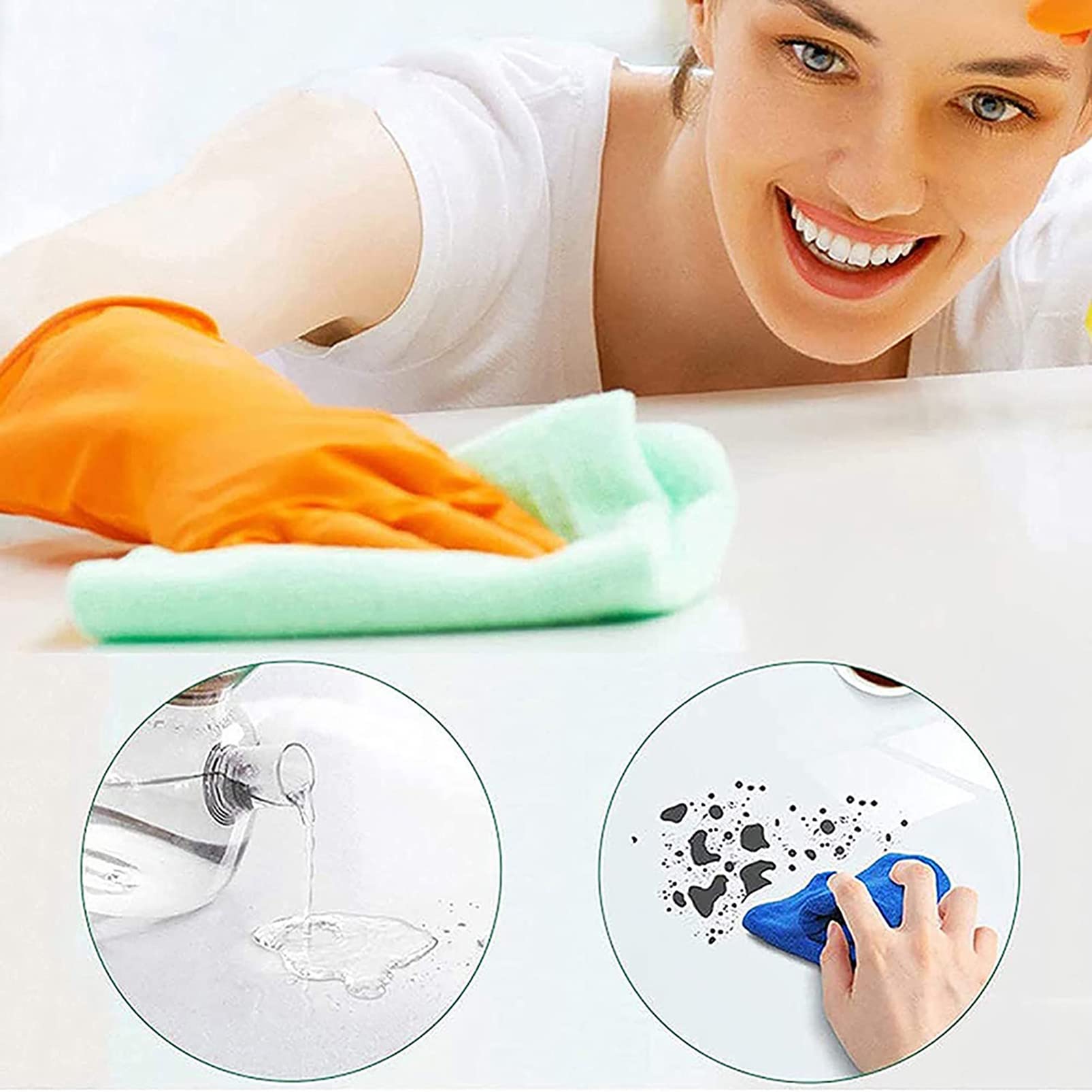 Tovaglia PVC Trasparente 1.5mm, Rettangolare Copri Tavolo Trasparente, Protettiva Impermeabile Copritavolo Trasparente, per Panca, Comodino, Scrivania, Tappetino
