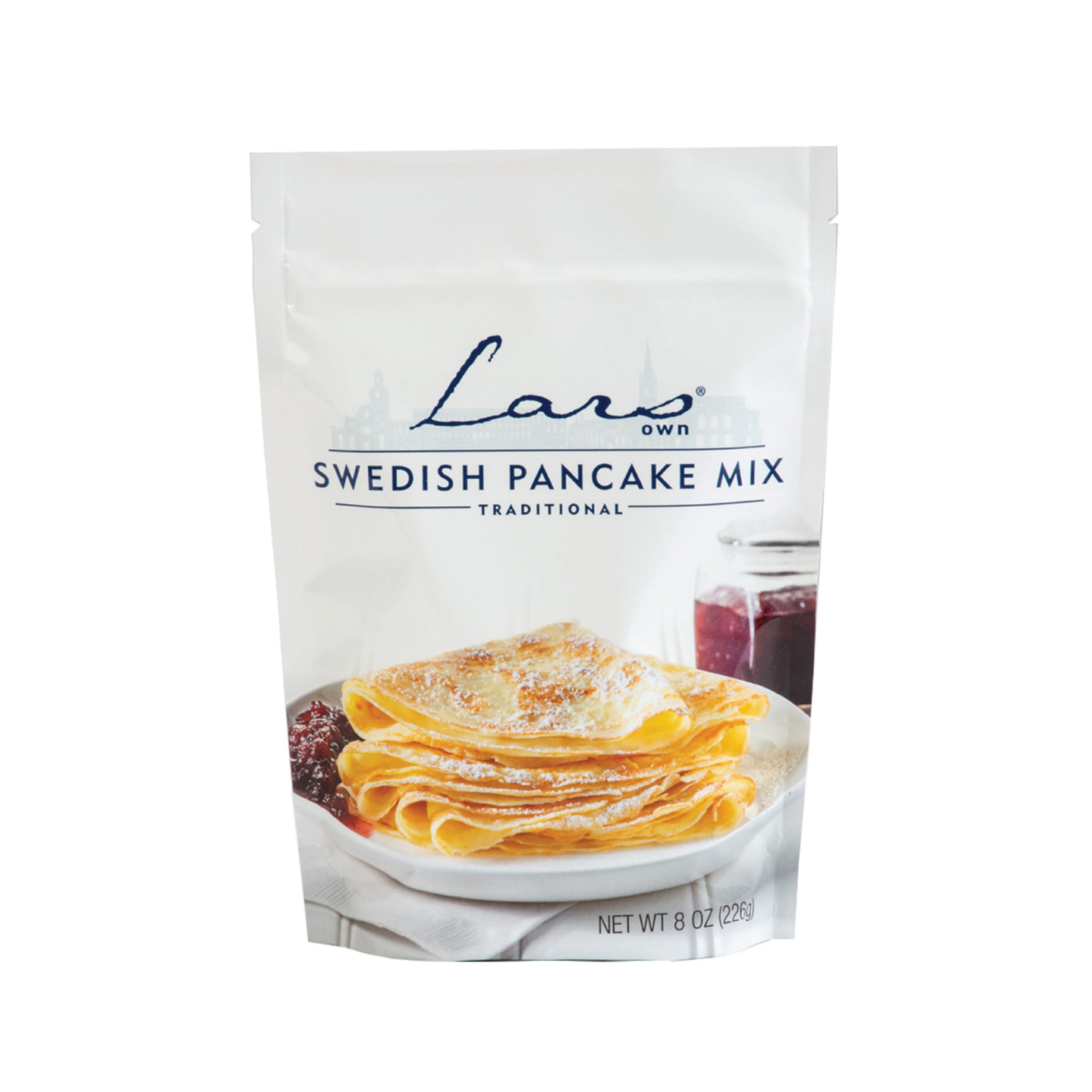 Lars Own Traditional Swedish Pancake Mix, Thin Scandinavian Crepe Style Pancakes, 8 oz, 1 pack
