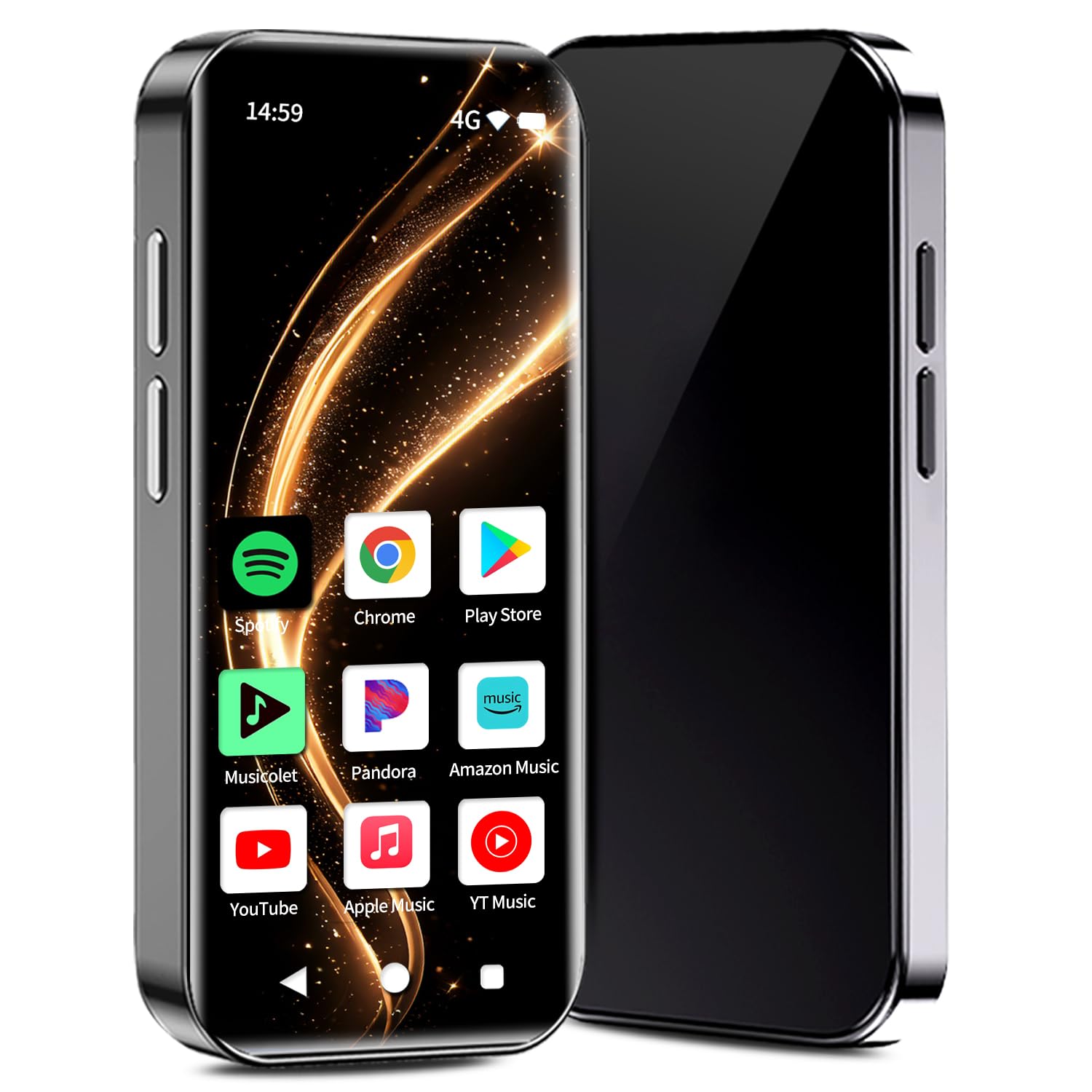 MP3 Player with Bluetooth and WiFi 4G, Android MP3 Player 6GB+256GB Portable Digital Music Player with 4.9" Touchscreen, Support Spotify Amazon Music YouTube, FM Radio, MP4 Player for Kids & Audiobook