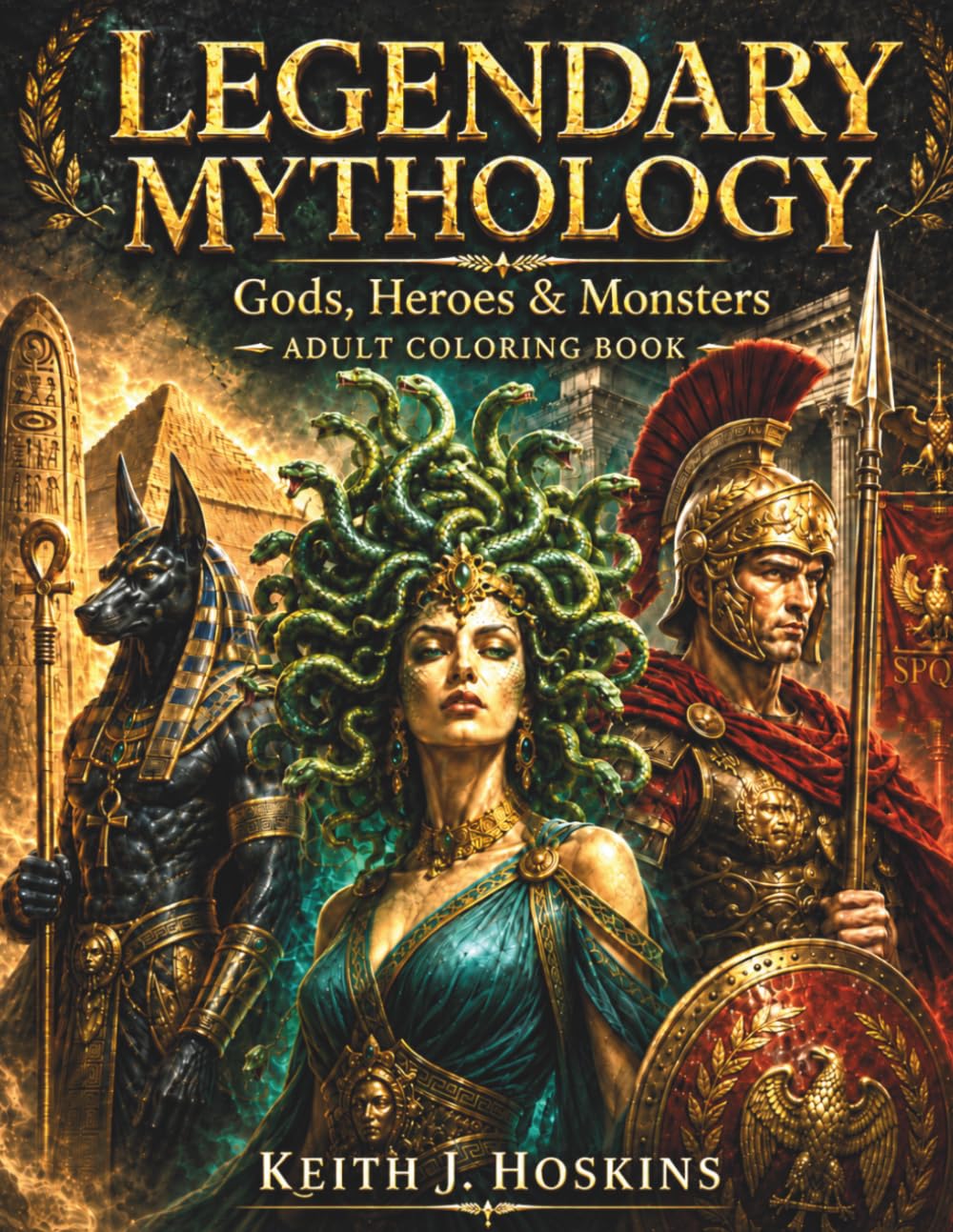 Legendary Mythology: Adult Coloring Book of Gods, Heroes, and Monsters (Legendary Coloring Books)
