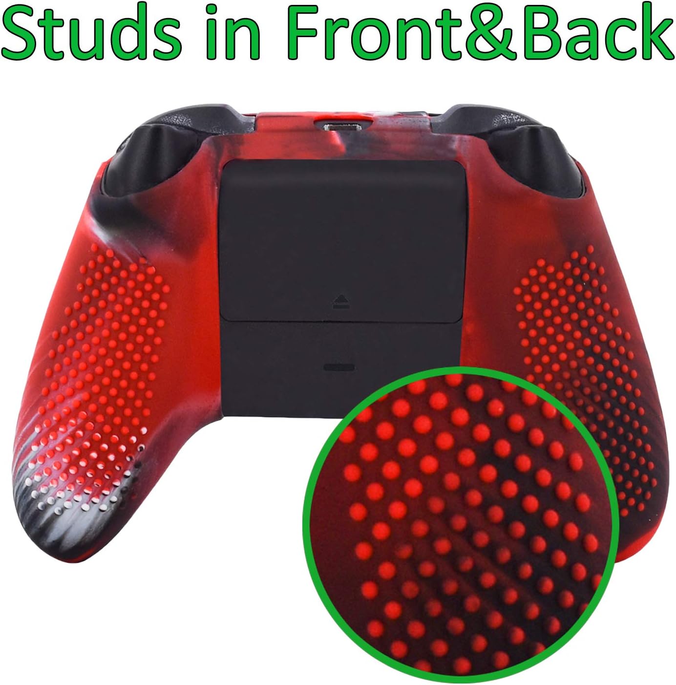 Skin Cover for Xbox Series X/S Controller Silicone Skin Anti Slip SX Controller Grip Case Protector - 8pcs Pro Thumb Grips-Black