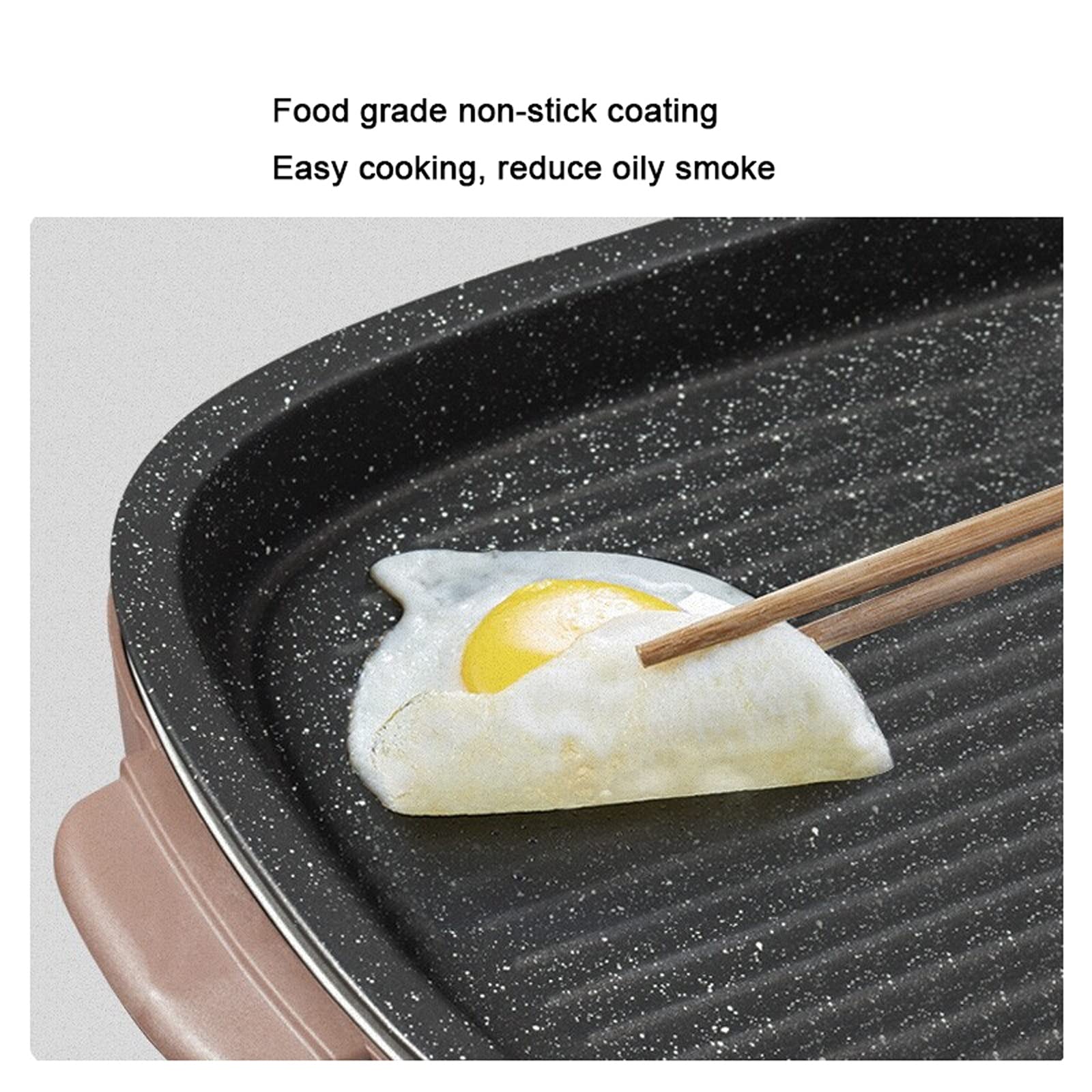 Barbecue Carbonella Grill da incasso senza fumo Grill 1200W griglia elettrica Grill Grill Rimovibile antiaderente BBQ Grill Grill Griddle Capacità per 3-5 persone Pratico barbecue strumenti BBQ Carbon