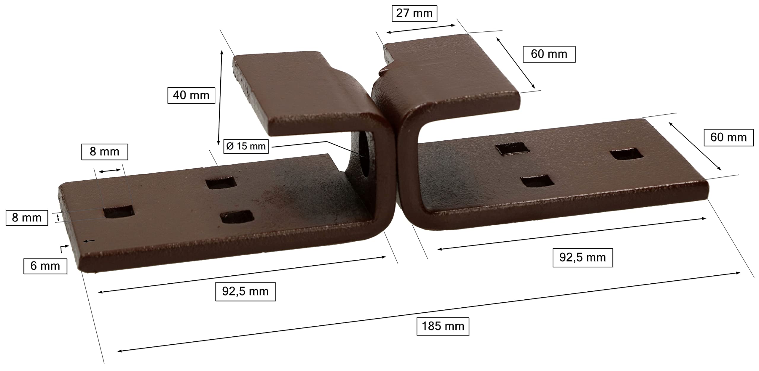 KOTARBAU® Zamknięcie zabezpieczające 60 x 90 mm zamknięcie piwnicze z kłódką solidne zamknięcie